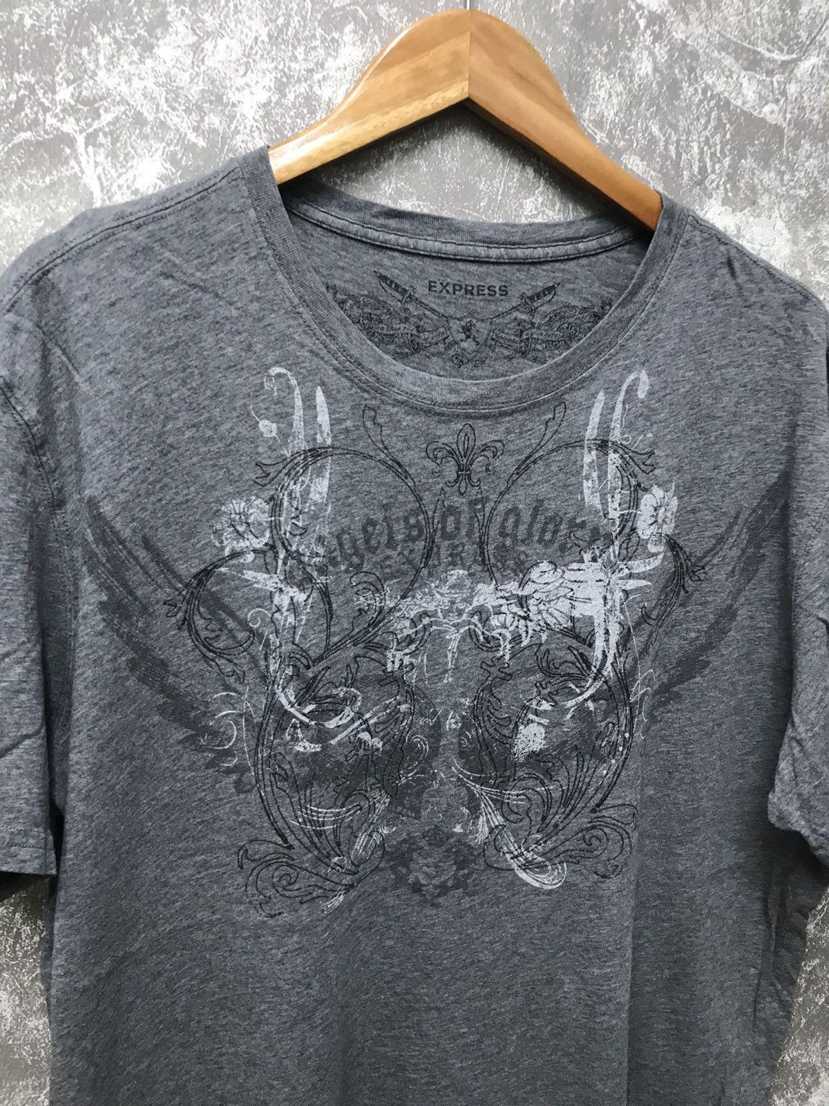 Affliction × Express × Southpole Express Affliction Skull Wing Y2K Graphic Tee Size US XL / EU 56 / 4 - 3 Thumbnail