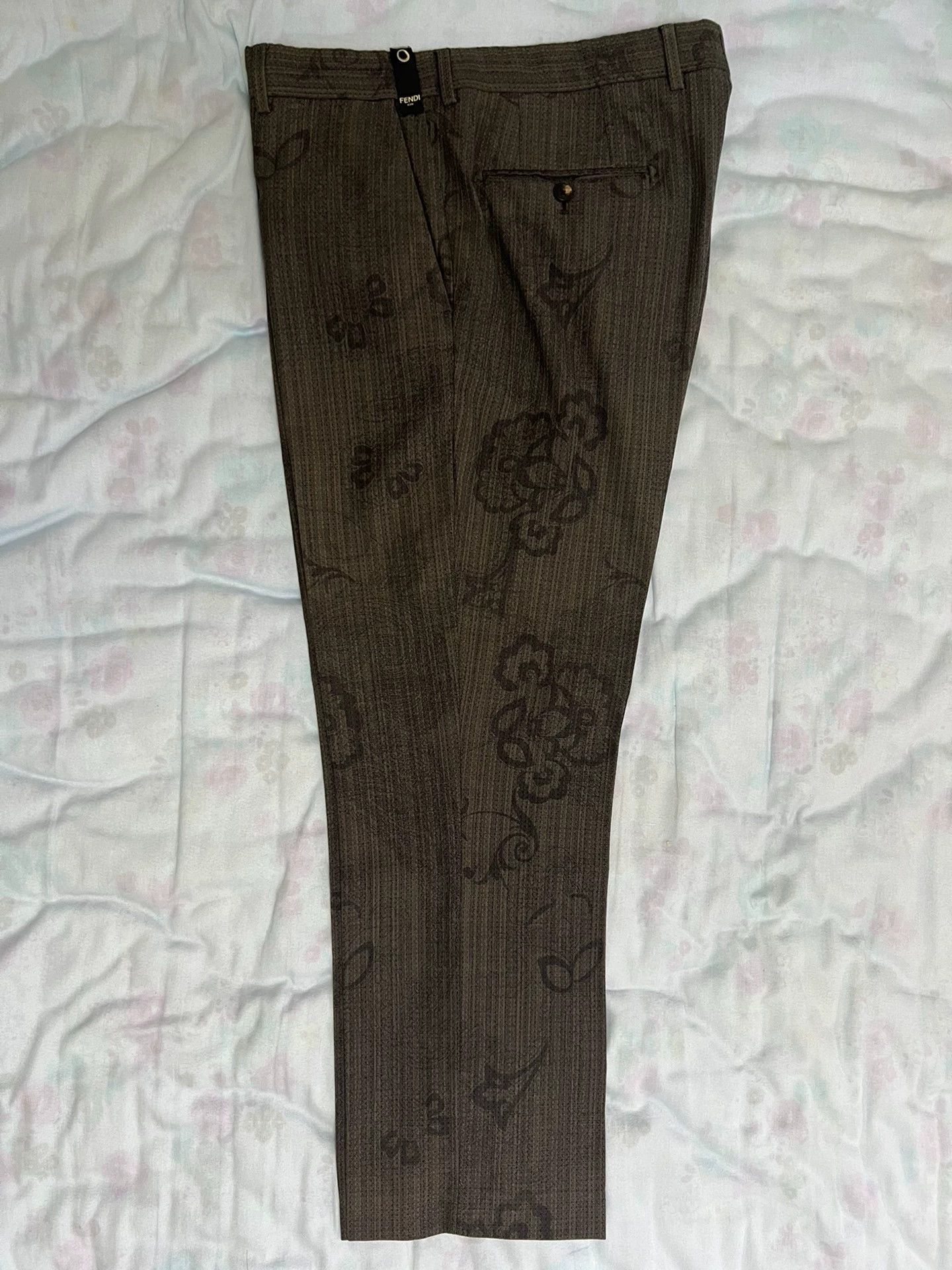Fendi Fendi Runway Floral Wool Trousers Men's 50 Normal Size US 34 / EU 50 - 1 Thumbnail