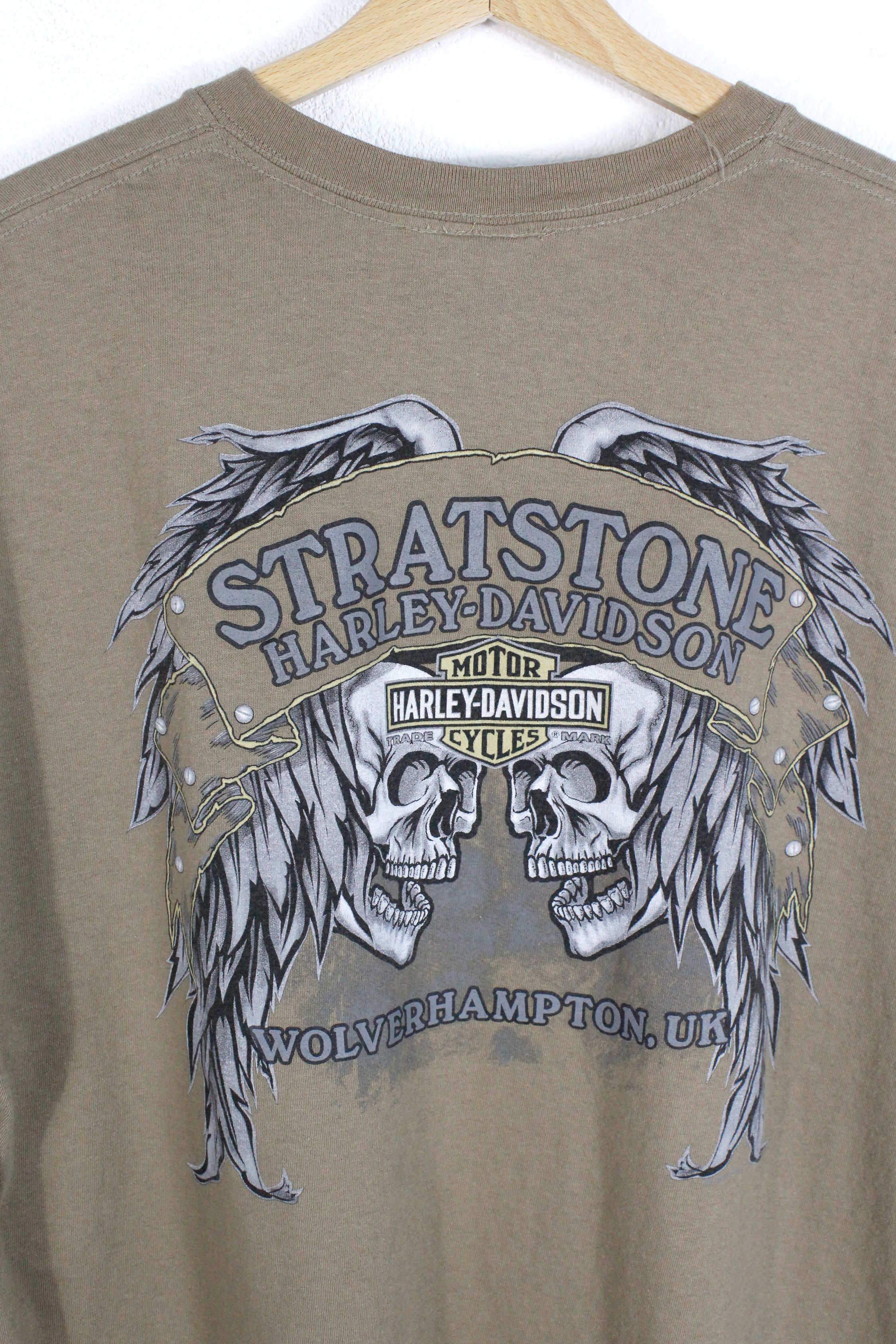 Harley Davidson × Vintage × West Coast Choppers Harley Davidson Stratstone Wolverhampton UK Skull Tee Tshirt Size US XL / EU 56 / 4 - 5 Thumbnail
