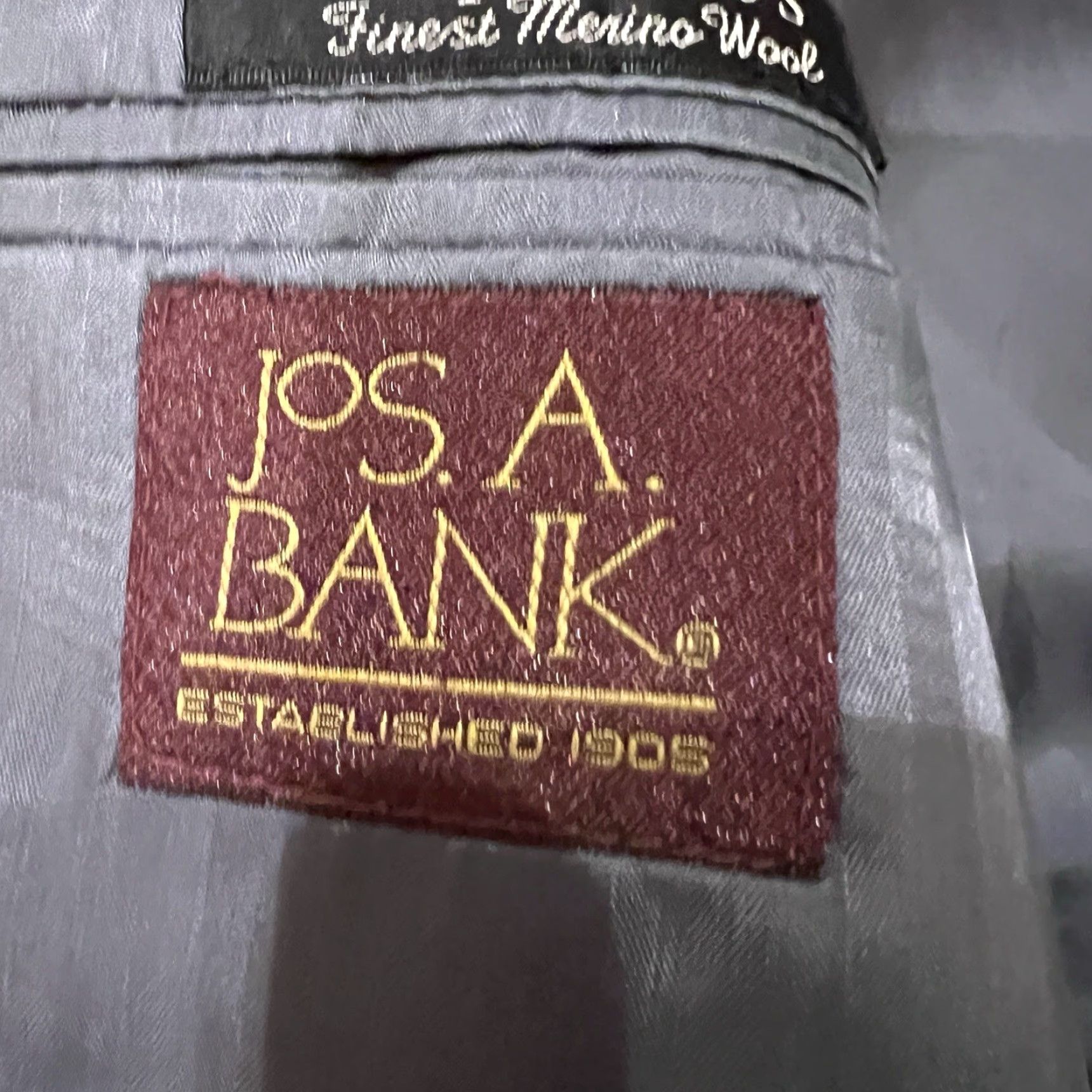 Jos. A. Bank Jos A Bank Blazer Mens 40R Gray Pinstripe 100% Wool Jacket Super 100’s Size 40R - 7 Thumbnail