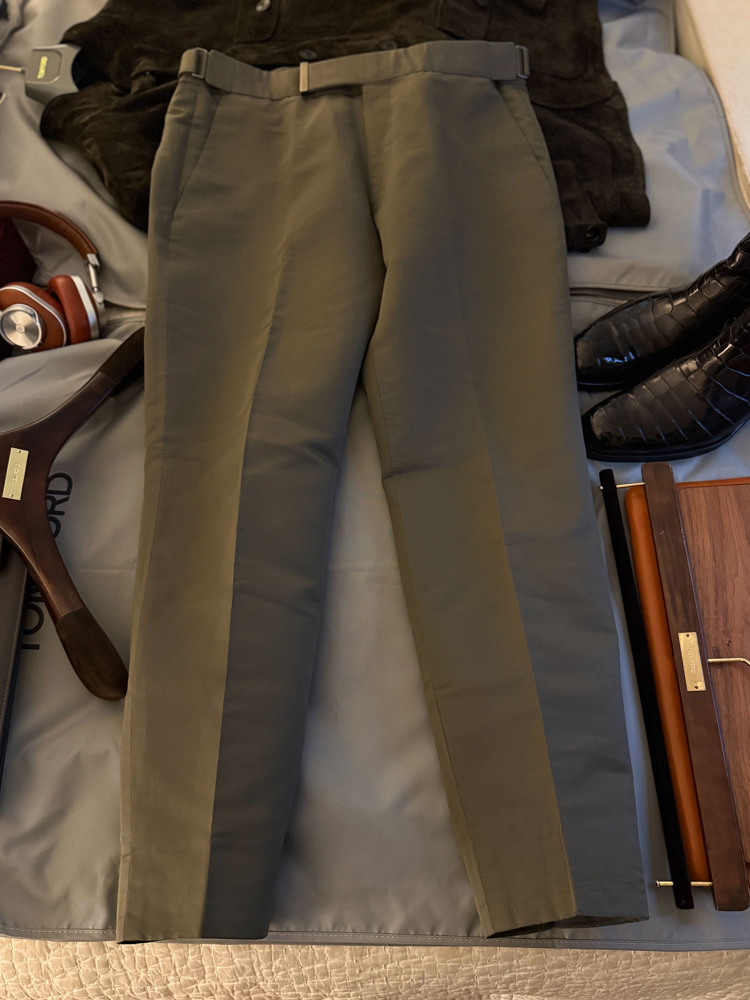 Tom Ford Best Dressed Rare $2,400 w/tax Metal Clip Silk Blend Pants Size US 34 / EU 50 - 14 Thumbnail