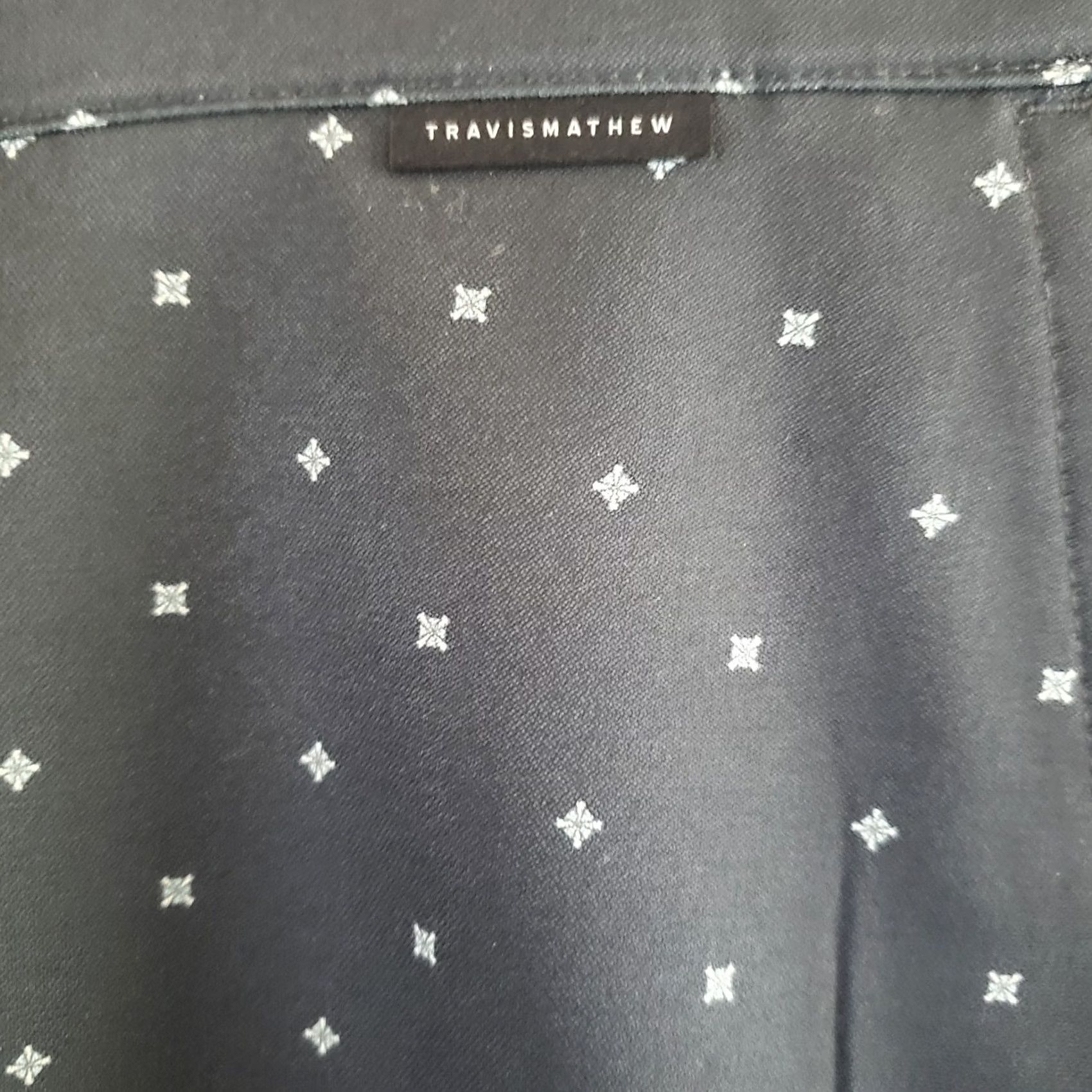 TravisMathew Travis Mathew Shorts Mens 40x9 Navy Geometric Pattern Golf Casual Performance Size US 40 / EU 56 - 5 Thumbnail