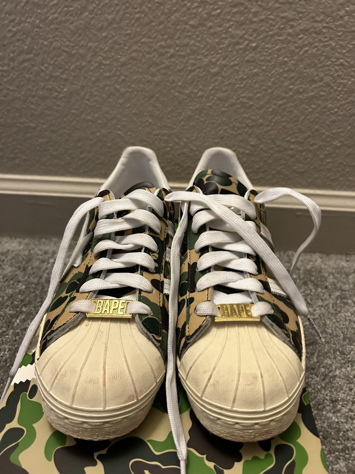 Adidas × Bape BAPE X SUPERSTAR 80S 'ABC CAMO' Size US 6.5 / EU 39-40 - 2 Thumbnail