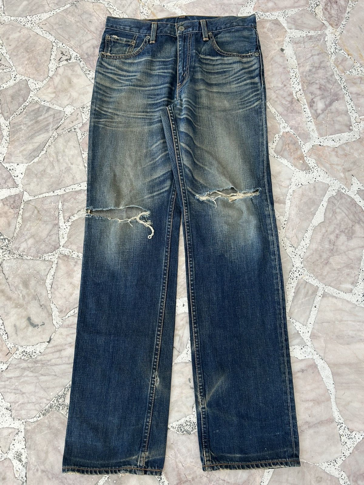 Levi's Levis 702 Ripped Denim Size US 31 - 1 Thumbnail