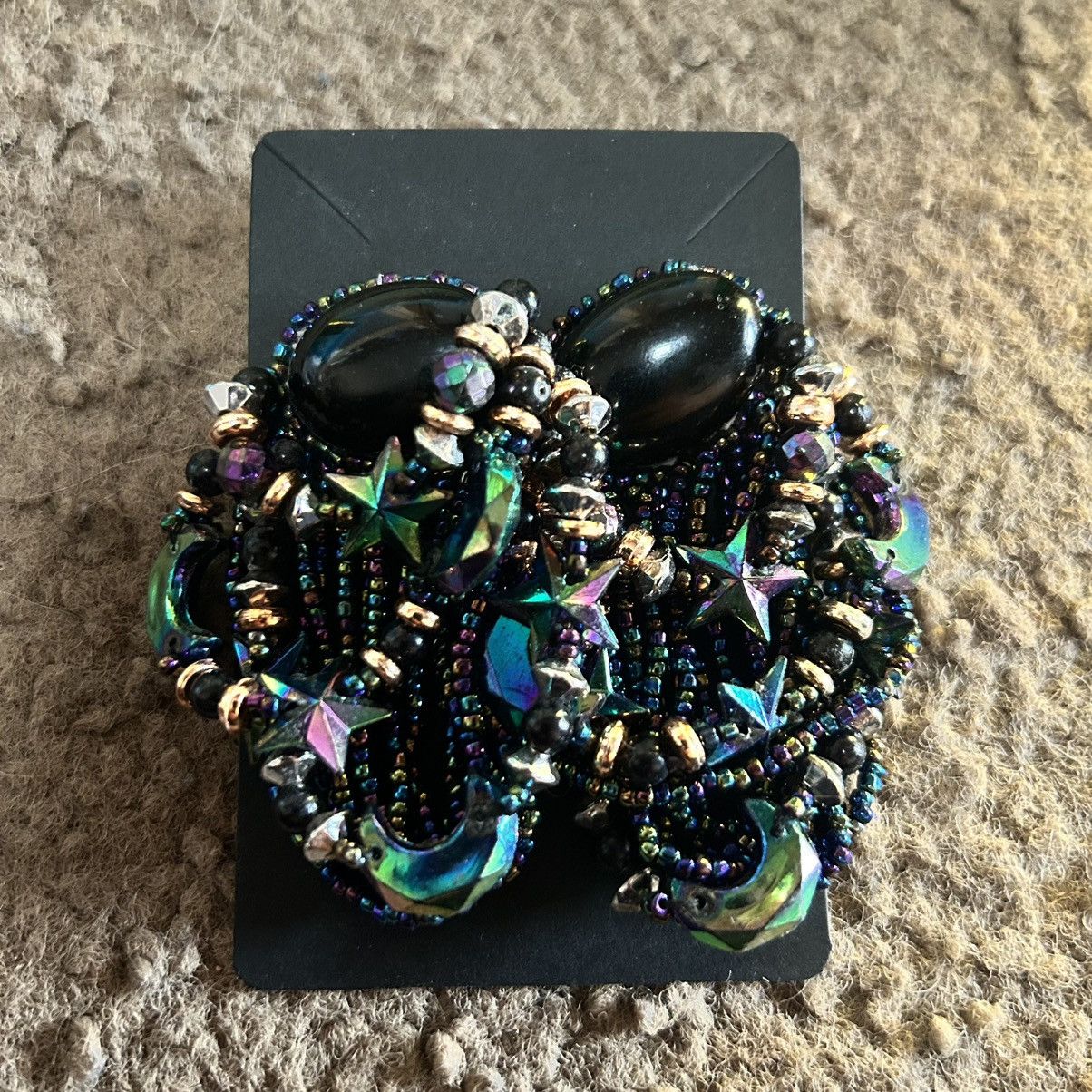 Vintage Vintage 80s cosmic large beaded pierced earrings Size ONE SIZE - 5 Thumbnail