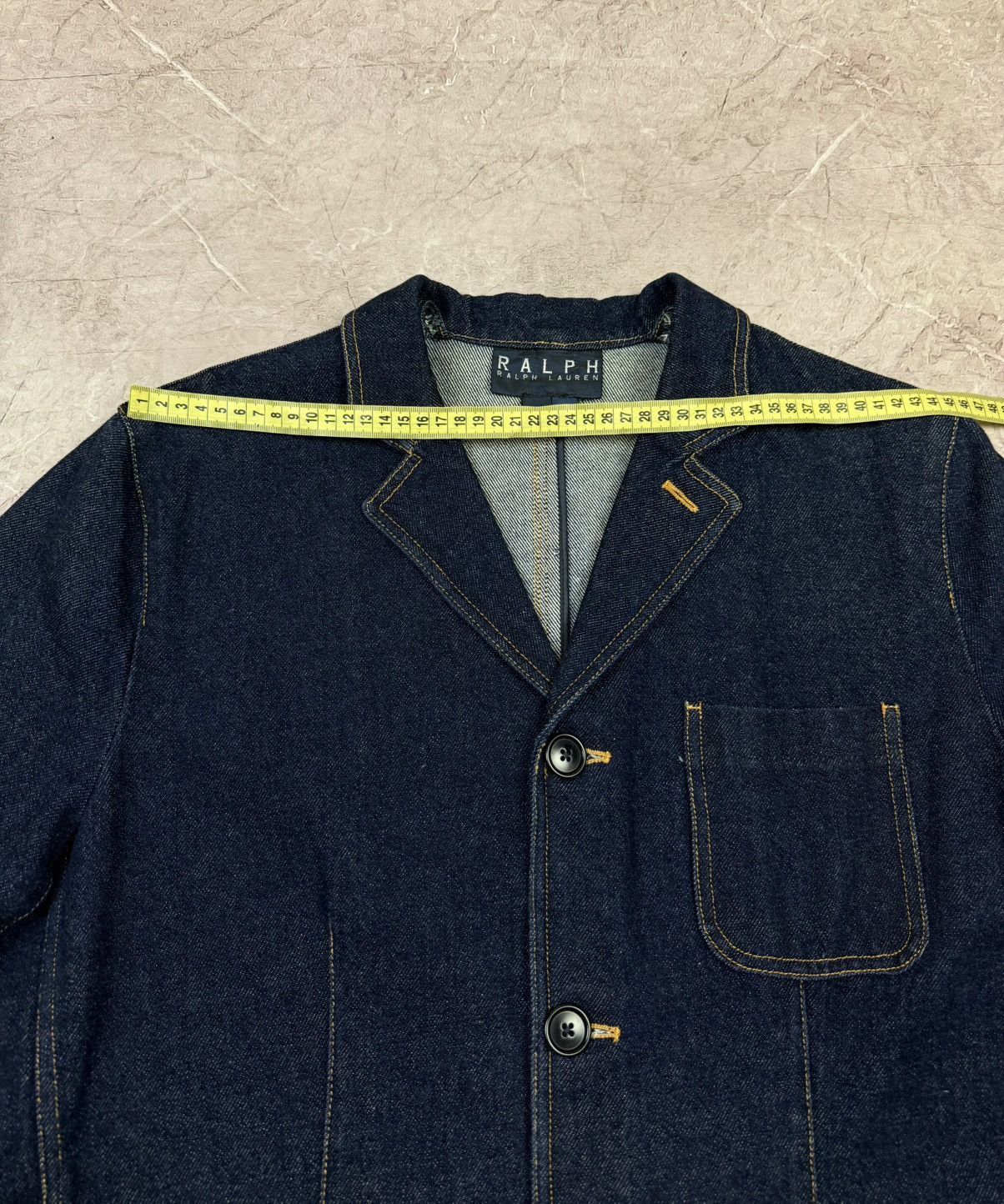 Polo Ralph Lauren Ralph Lauren Denim Blazer Dark Wash Vintage Workwear Style Size M / US 6-8 / IT 42-44 - 9 Thumbnail