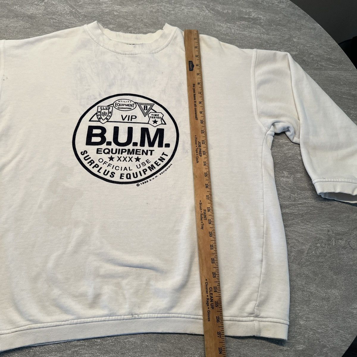 B.U.M Equipment × Vintage Vintage B.U.M. EQUIPMENT Distressed Crewneck Sweatshirt Size US M / EU 48-50 / 2 - 9 Thumbnail