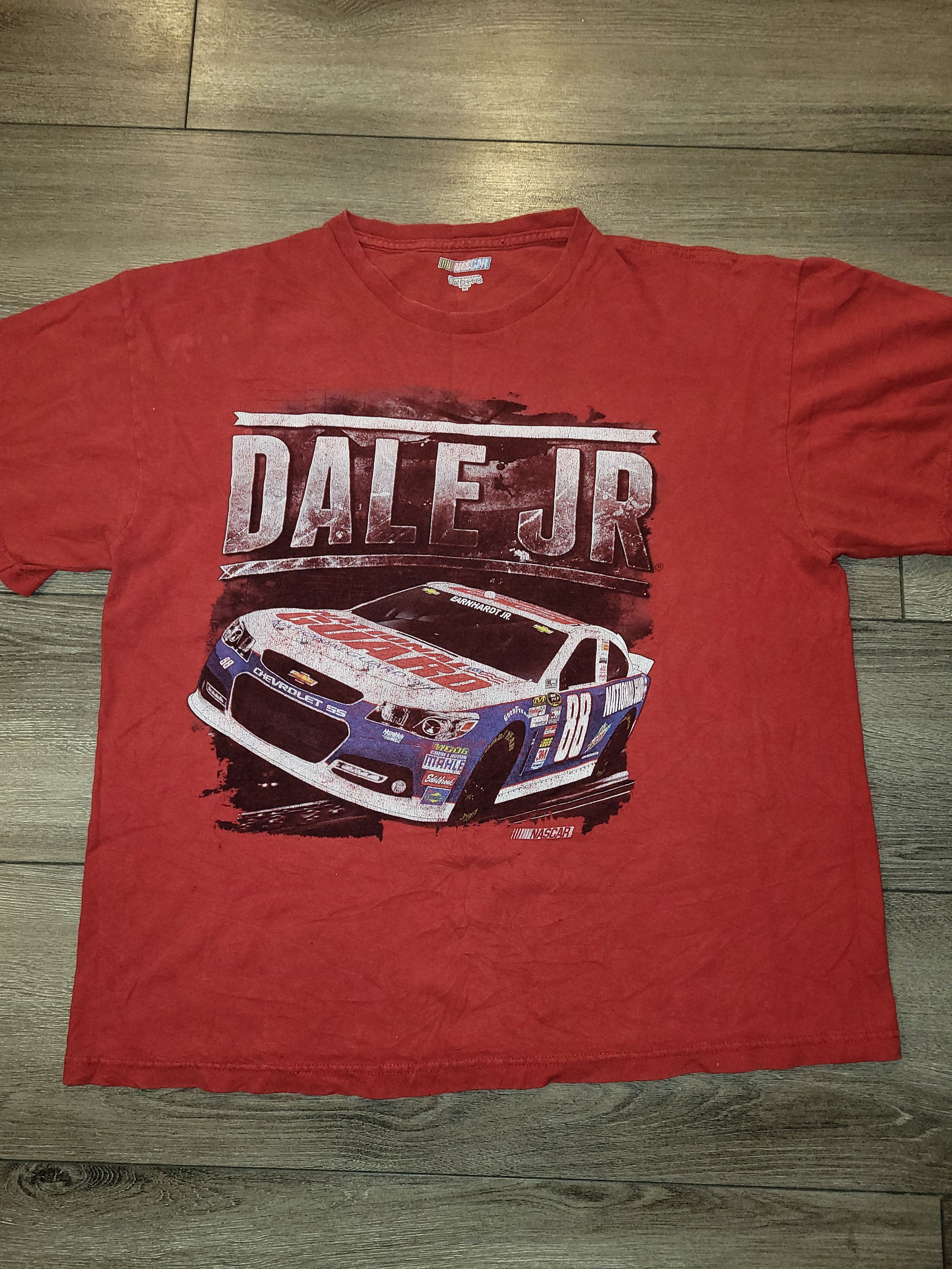 NASCAR Two Dale JR Nascar tshirts, Red and Blue XL Size US XL / EU 56 / 4 - 2 Thumbnail