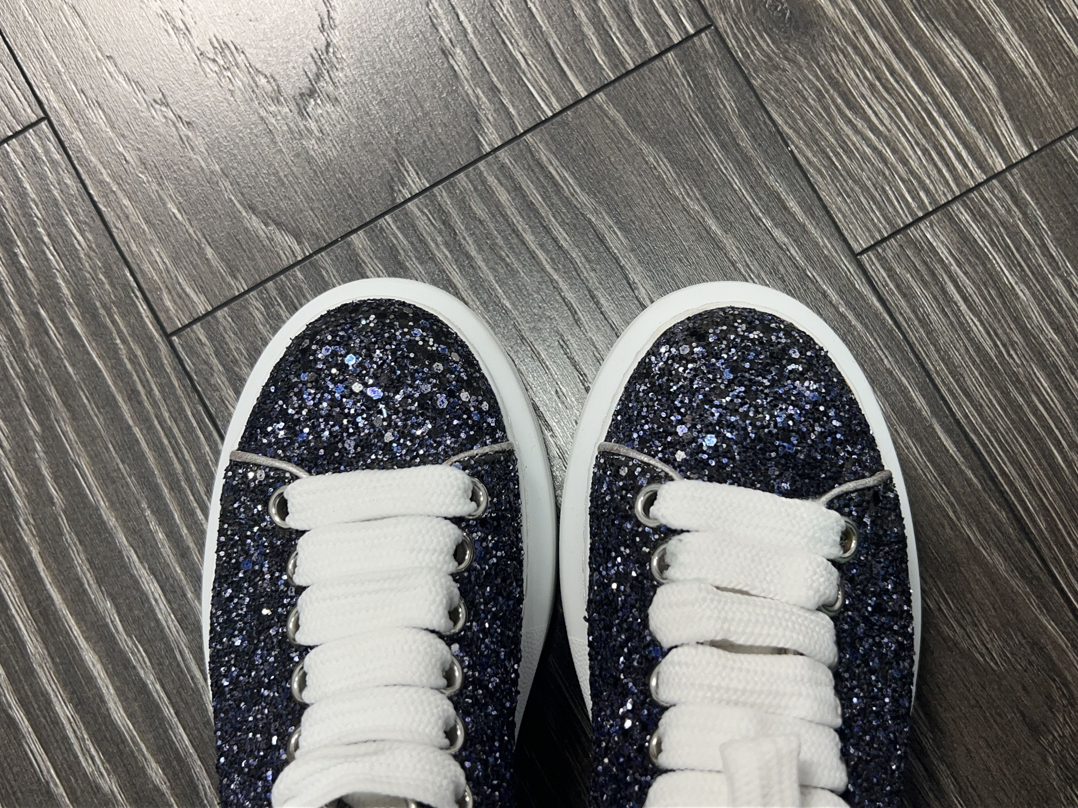 Womens Oversized Glitter Sneakers Shoes Size 36 1/2 US 6.5