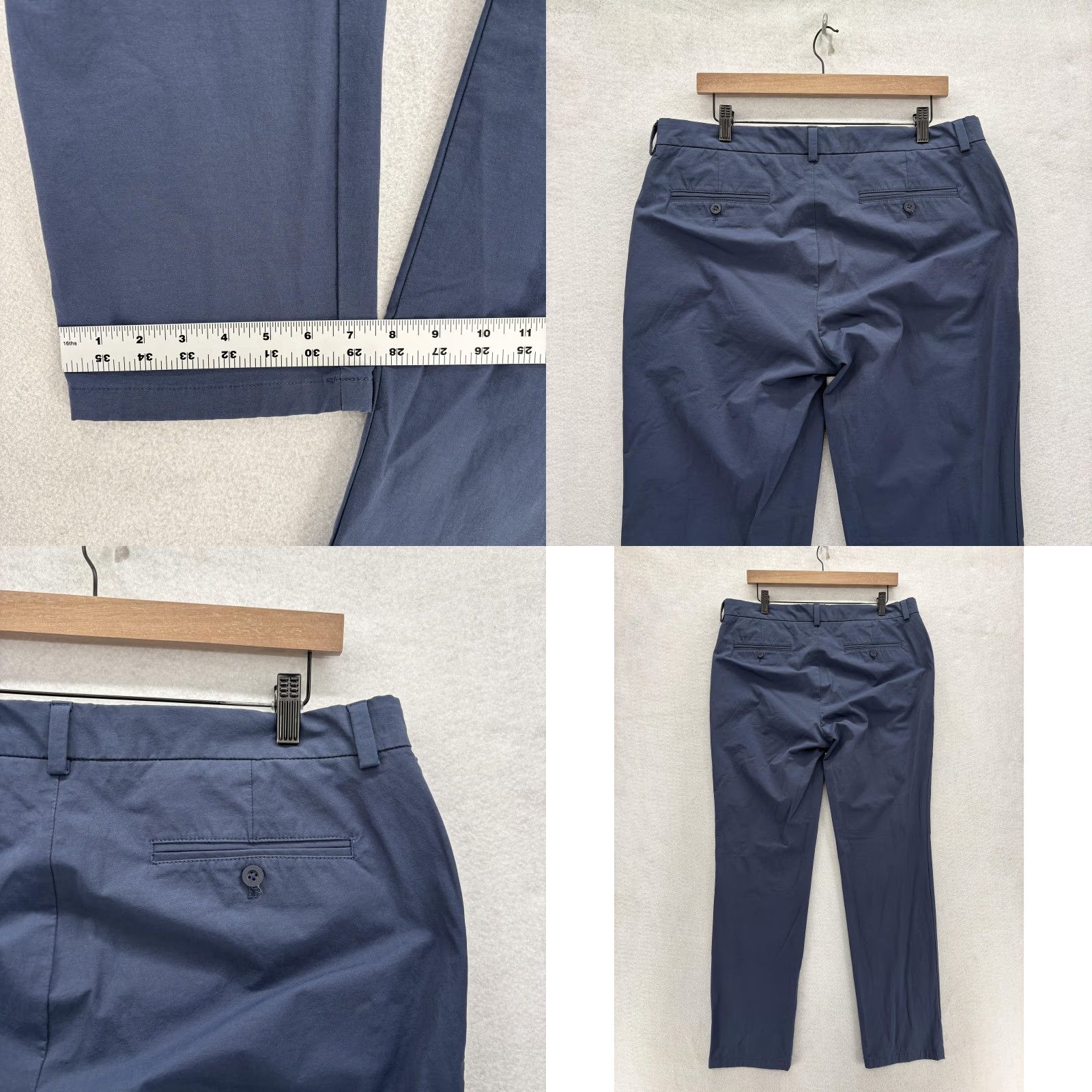 Vineyard Vines VINEYARD VINES OTG On-The-Go Pants Mens 35x32 Blue Chino Stretch Cotton Nylon Spandex Casual Flat Front Pockets Zip Pant Mens Blue 35 32 Size US 35 - 8 Thumbnail