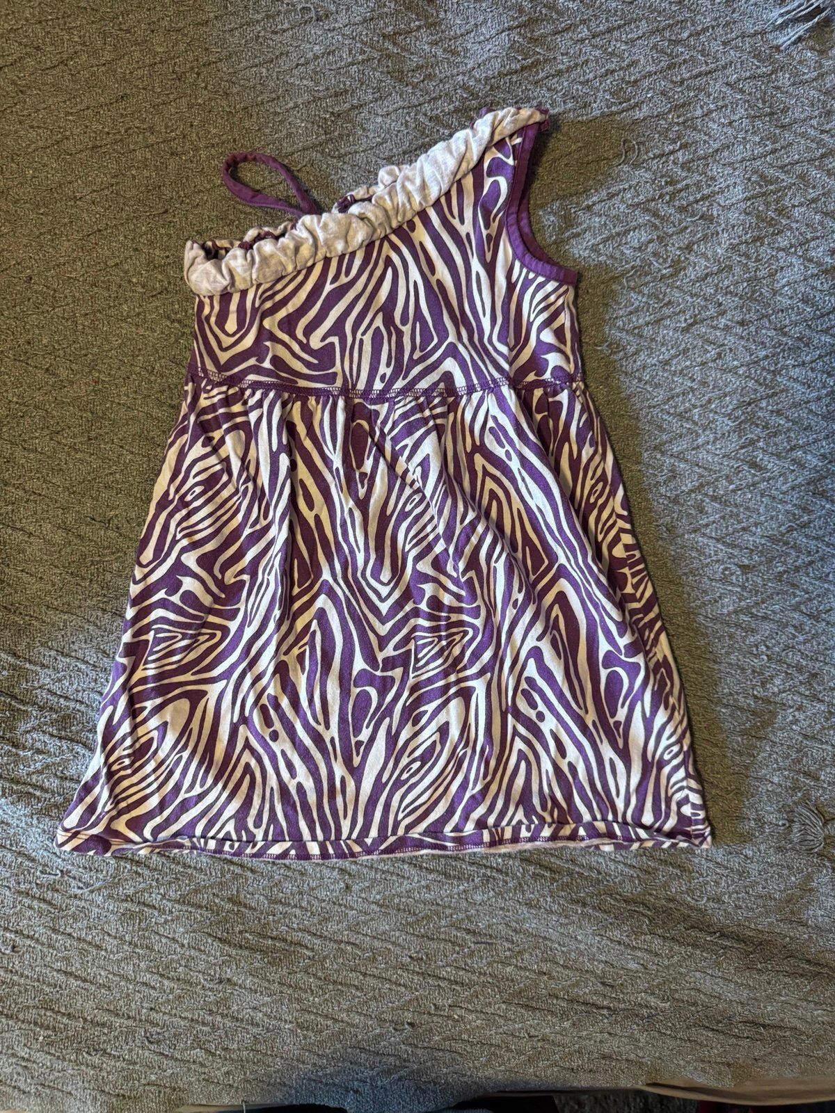 Designer 5T Purple Zebra Long Toddler Dress Size XXS / US 00 / IT 34 - 1 Thumbnail