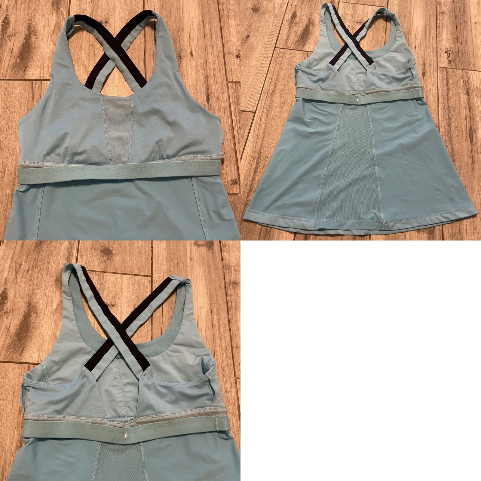 Lululemon Lululemon Tank Top Women's Small Stuff Your Bra Tank II Blue Moon Inkwell Crossover Sleeveless Racerback Knit Cotton Blend Athletic Fit Size S / US 4 / IT 40 - 8 Thumbnail