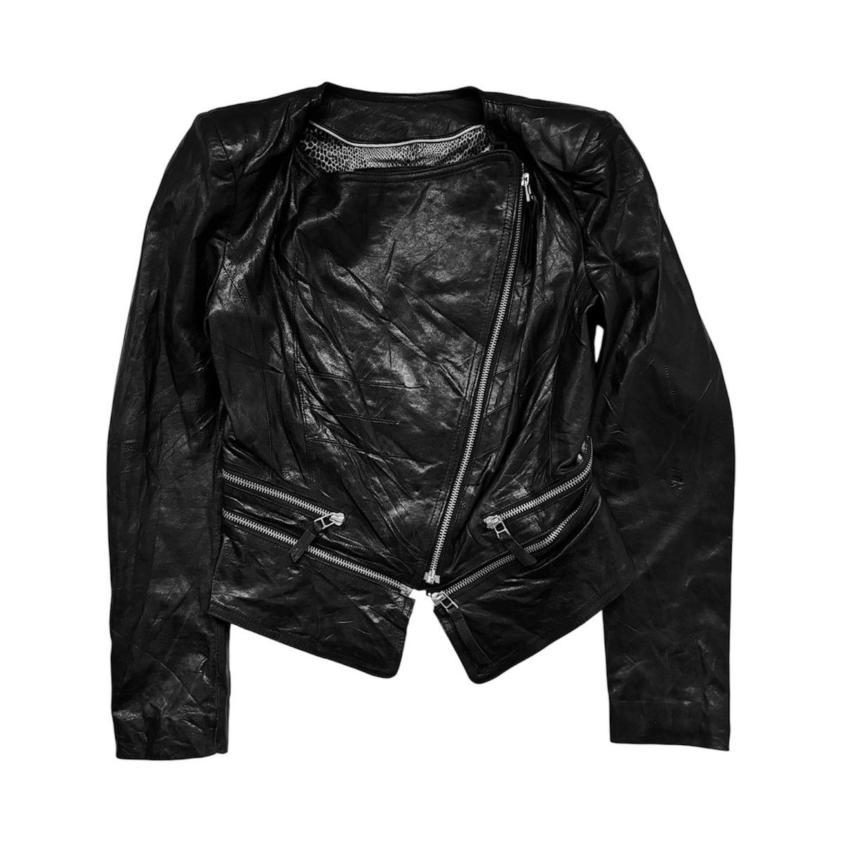 G.Attitude Asymetrical Leather Jacket