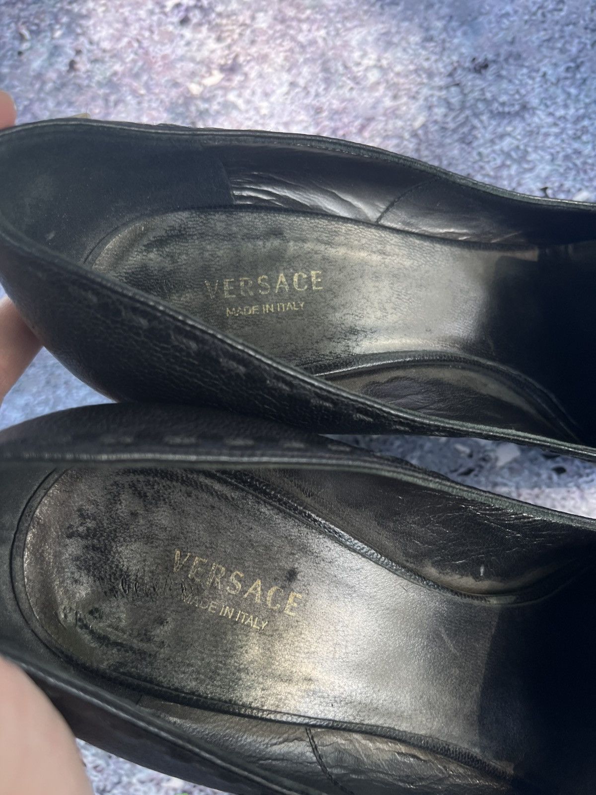 Genuine Leather RARE❗️ VERSACE MEDUSA LEATHER HEELS Boots Court Shoes Pumps Size US 7 / IT 37 - 11 Thumbnail