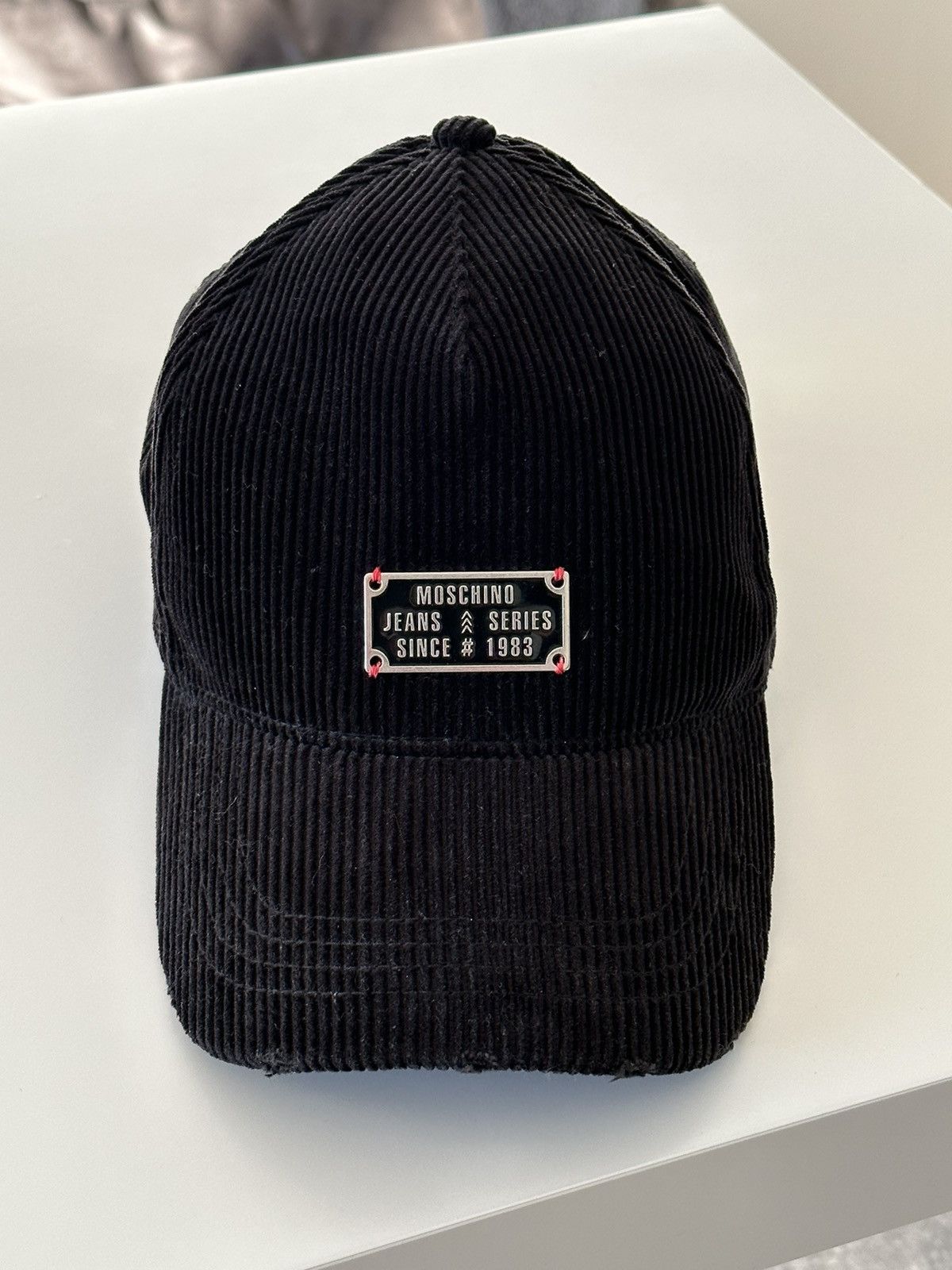 Moschino Vintage Moschino Corduroy Black Cap 90’s Size ONE SIZE - 2 Thumbnail