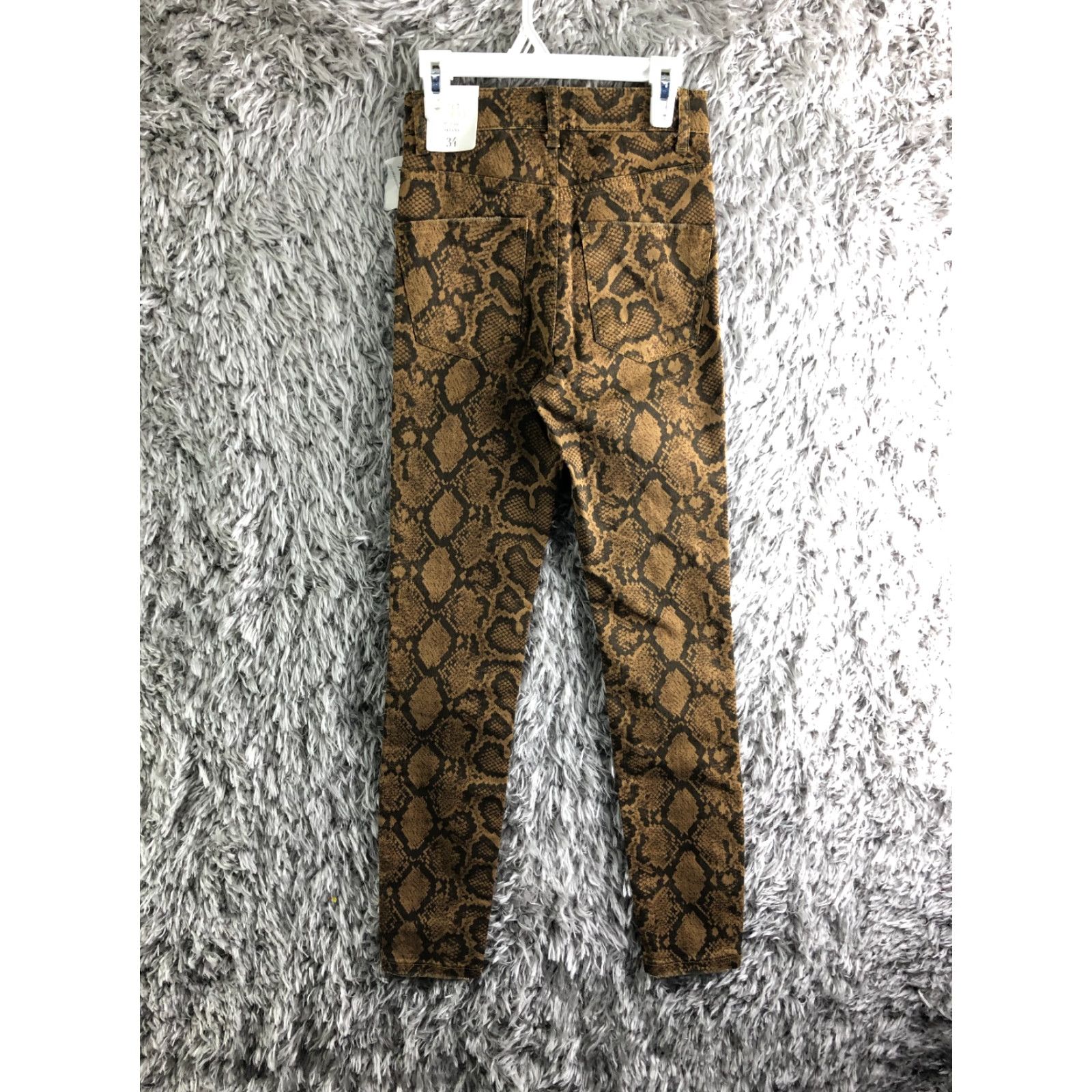 Zara ZARA Jeans High Rise Skinny Brown Snake Print Womens Size 34 US 2 Denim Regular Fit 5-Pocket Vintage: No Size 26" / US 2 / IT 38 - 7 Thumbnail