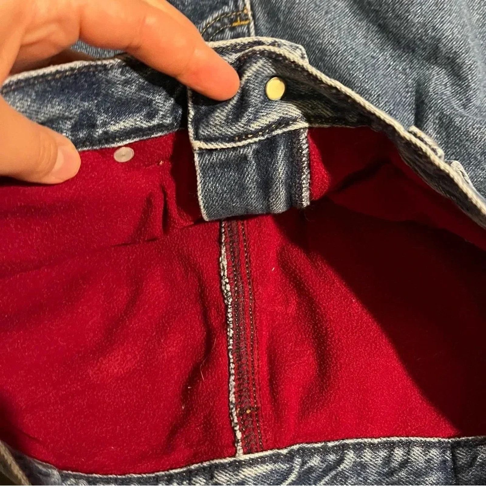 L.L. Bean Women's LL Bean Insulated Relaxed Fit Jeans Size 12 Denim Size 34" / US 12 / IT 48 - 4 Thumbnail