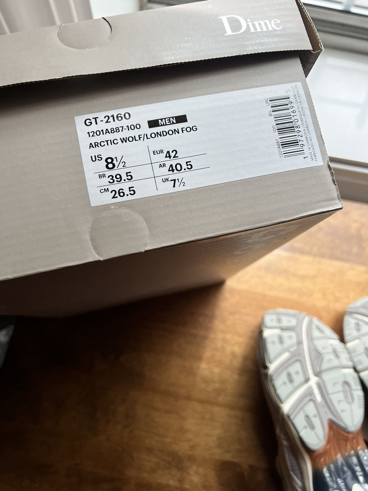 Asics × Dime Dime Asics GT-2160 Arctic Wolf Size US 8.5 / EU 41-42 - 8 Thumbnail