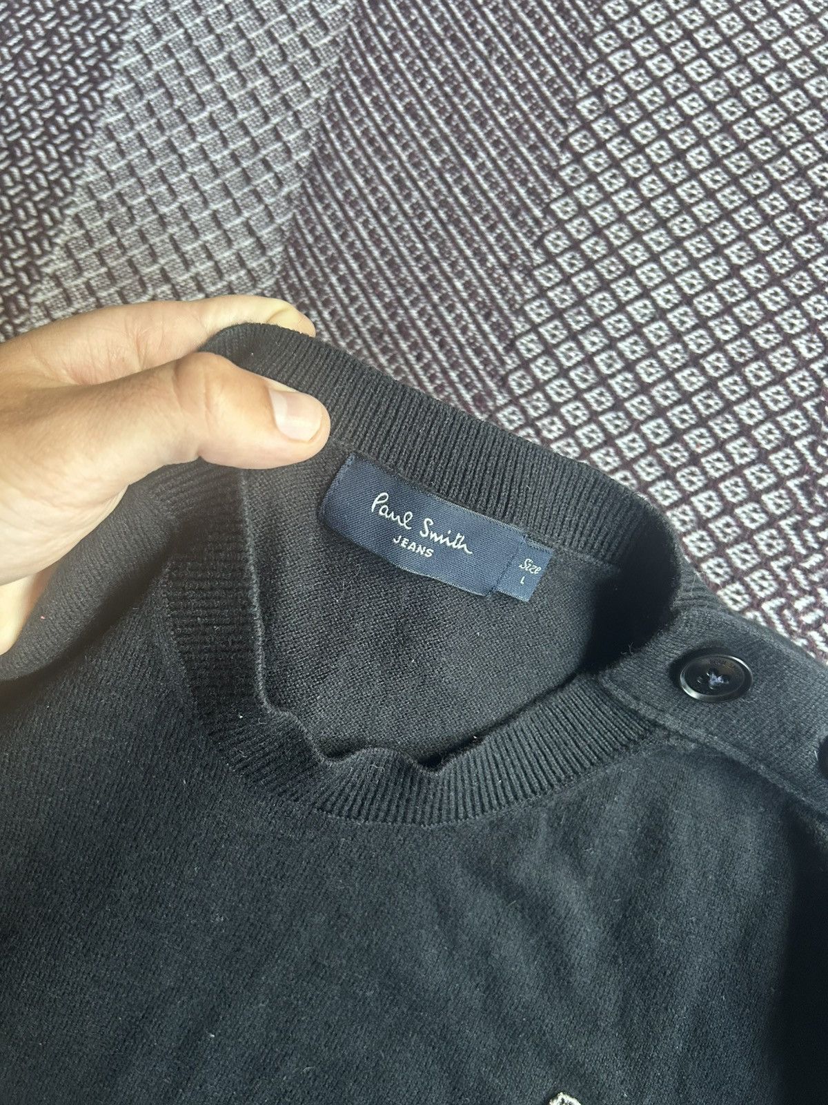 Paul Smith Paul Smith Jeans Wool & Cotton Sweater Solid Style Size L Size US L / EU 52-54 / 3 - 6 Thumbnail