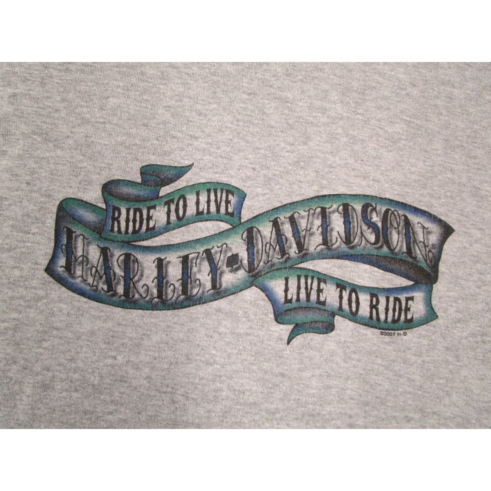 Harley Davidson Harley-Davidson Shirt Women L Large Gray USA California RK Stratman 2007 Live to Ride Ride to Live Made in USA Size L / US 10 / IT 46 - 5 Thumbnail
