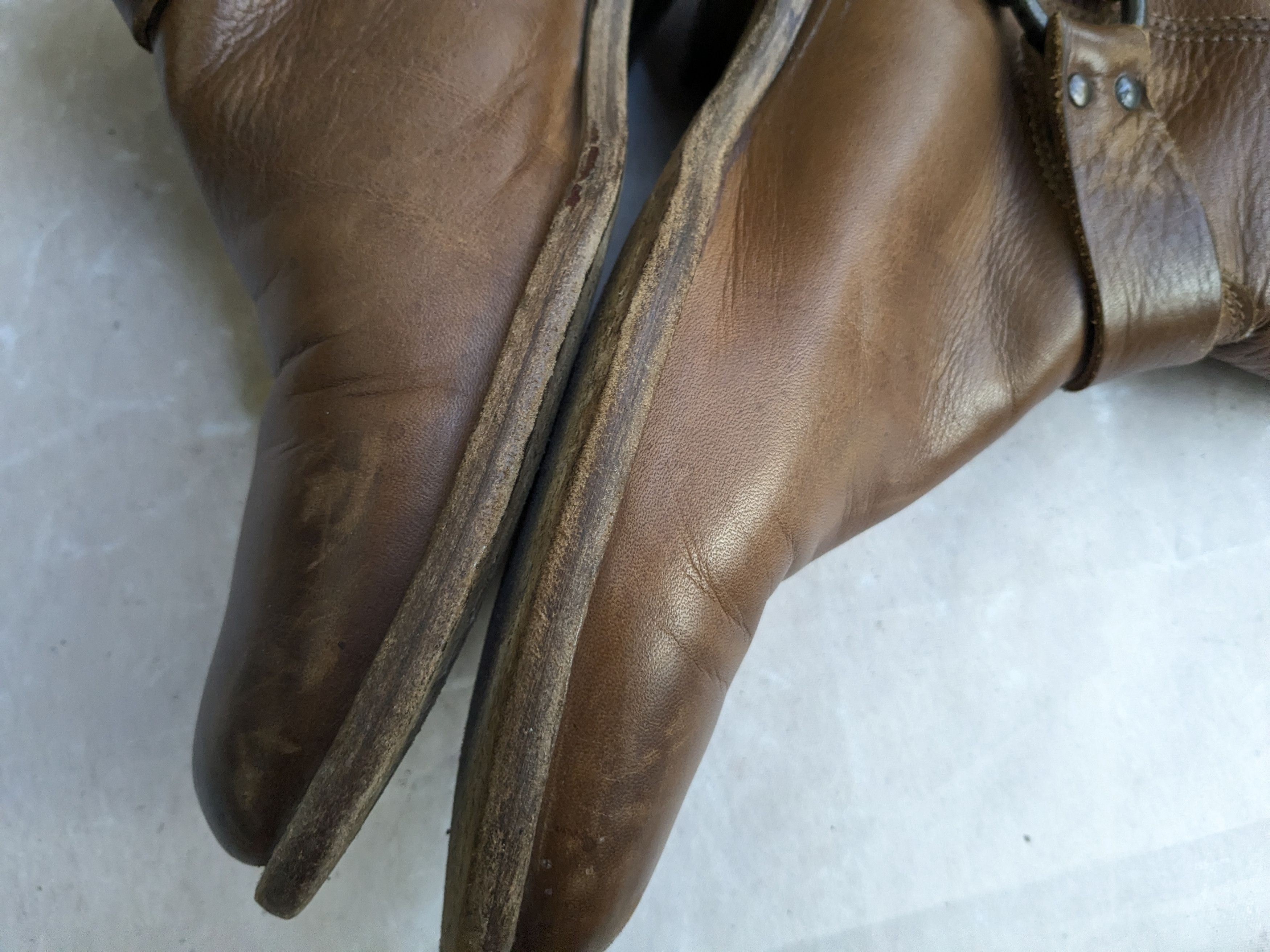 Frye Frye Harness Boots Brown Leather 9 D Leather Buckle Size US 9 / EU 42 - 10 Thumbnail