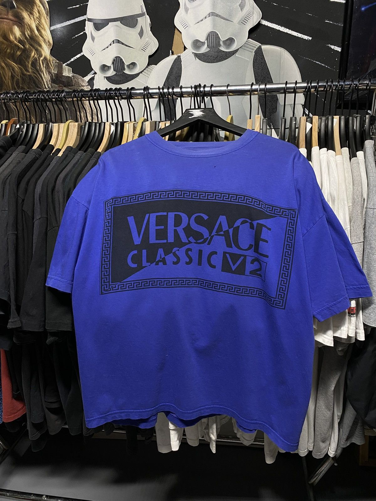 Versace Spellout T-Shirt Vtg Monogram Tee Preowned Size XL