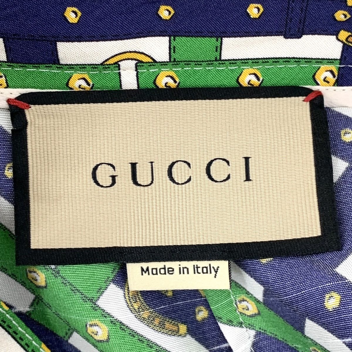 Gucci Gucci Green All-over Print Silk Long Casual Skirt K26WX Size 25" / US 0 / IT 36 - 6 Thumbnail