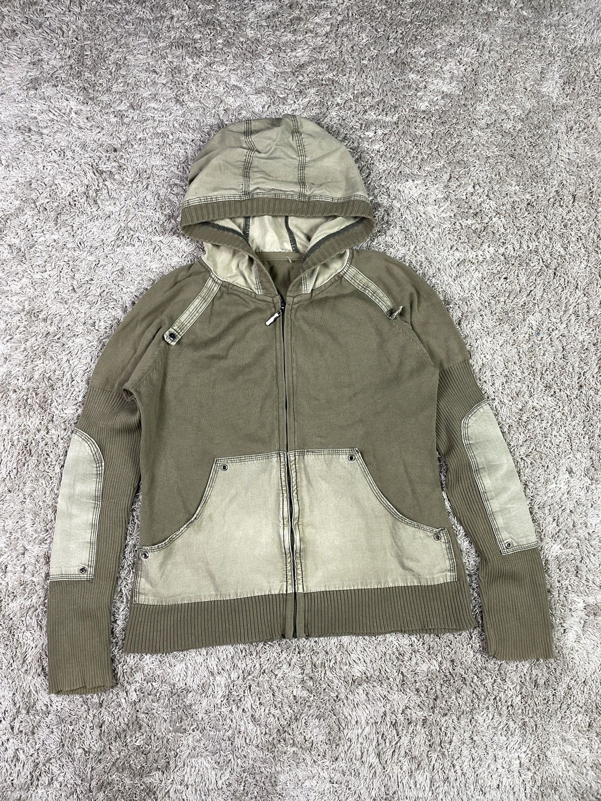 Diesel Vintage Y2K Diesel Style Ribbed 2000s Sweater Sweatshirt Size M / US 6-8 / IT 42-44 - 1 Thumbnail