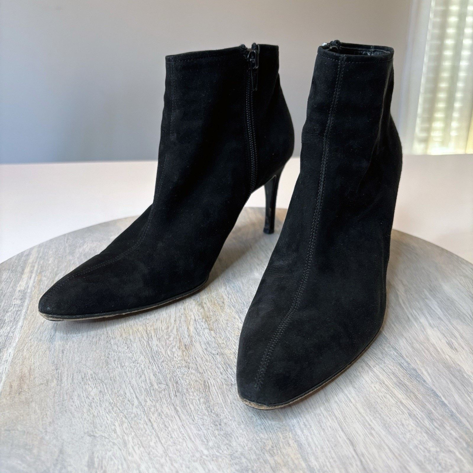 Saint Laurent Paris Yves Saint Laurent Zipped Black Suede Ankle Boots Size 7 M Size US 7 / IT 37 - 1 Thumbnail