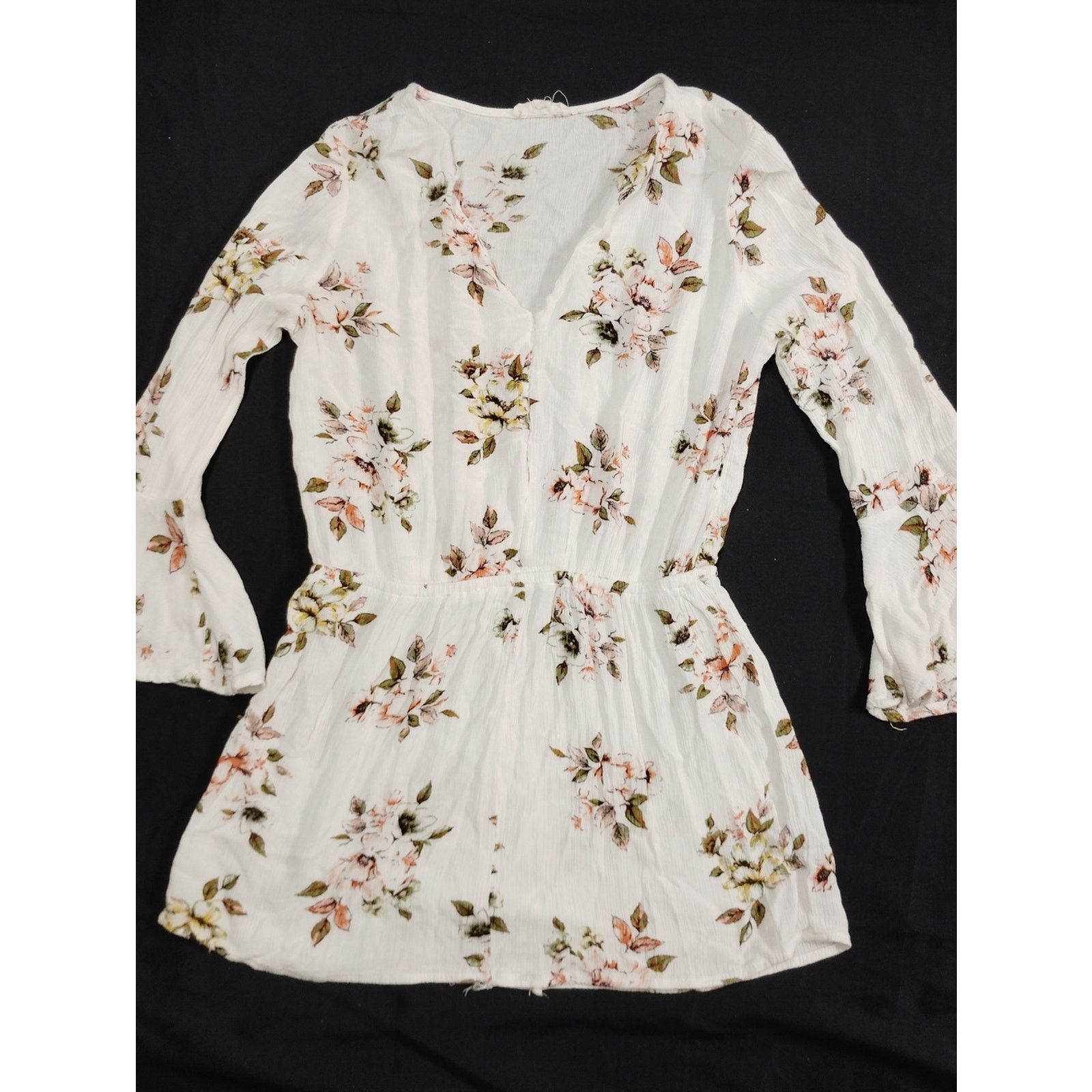 Elia Maurizi E M Floral Fitted Waist Long Sleeve Size S / US 4 / IT 40 - 1 Thumbnail