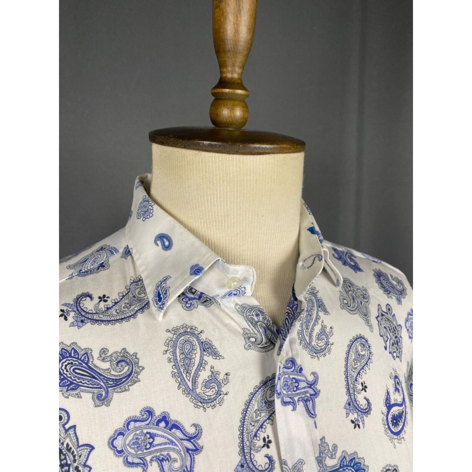 Etro Etro Paisley Men's White Blue Longsleeve Shirt Size 43 Size US L / EU 52-54 / 3 - 6 Thumbnail