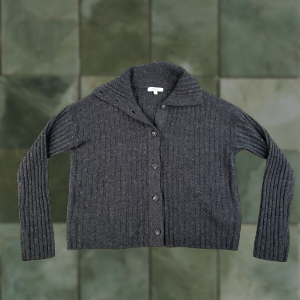 Madewell Madewell Sweater Womens Medium Gray Button Front Knit Casual Long Sleeve Ribbed Size M / US 6-8 / IT 42-44 - 1 Thumbnail