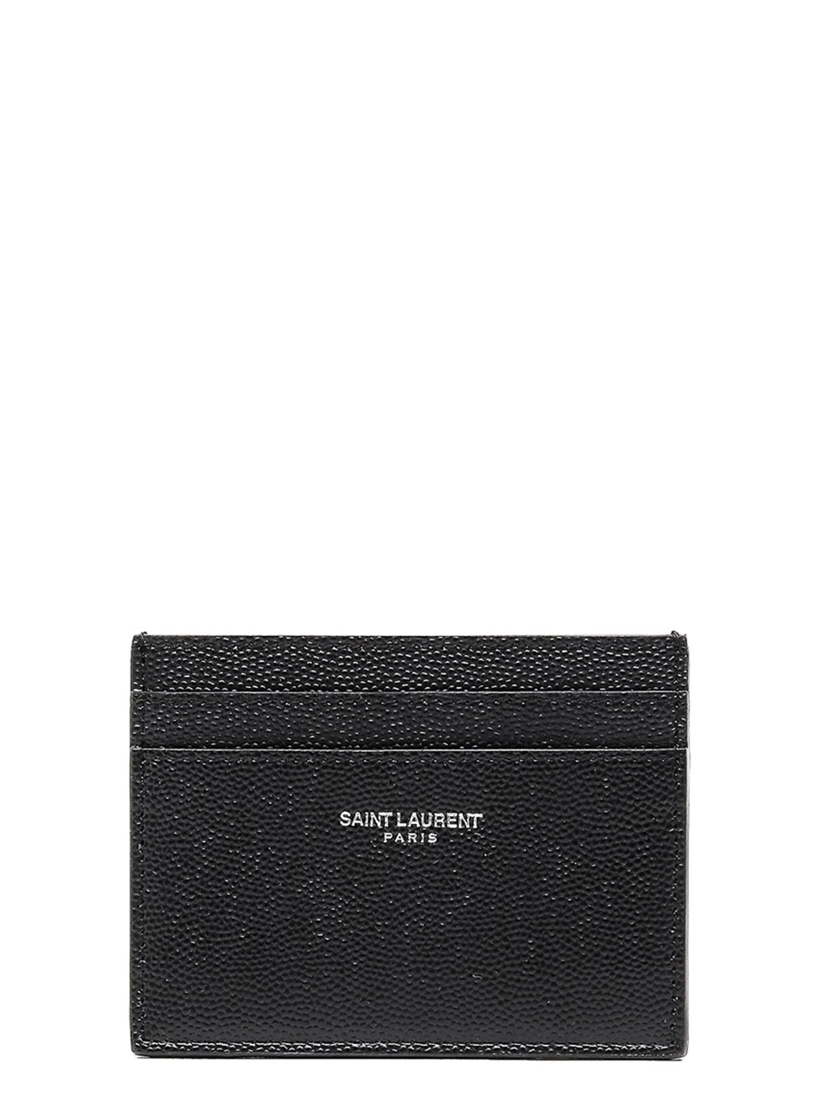 Saint Laurent Paris Logo Card Holder Size ONE SIZE - 1 Thumbnail