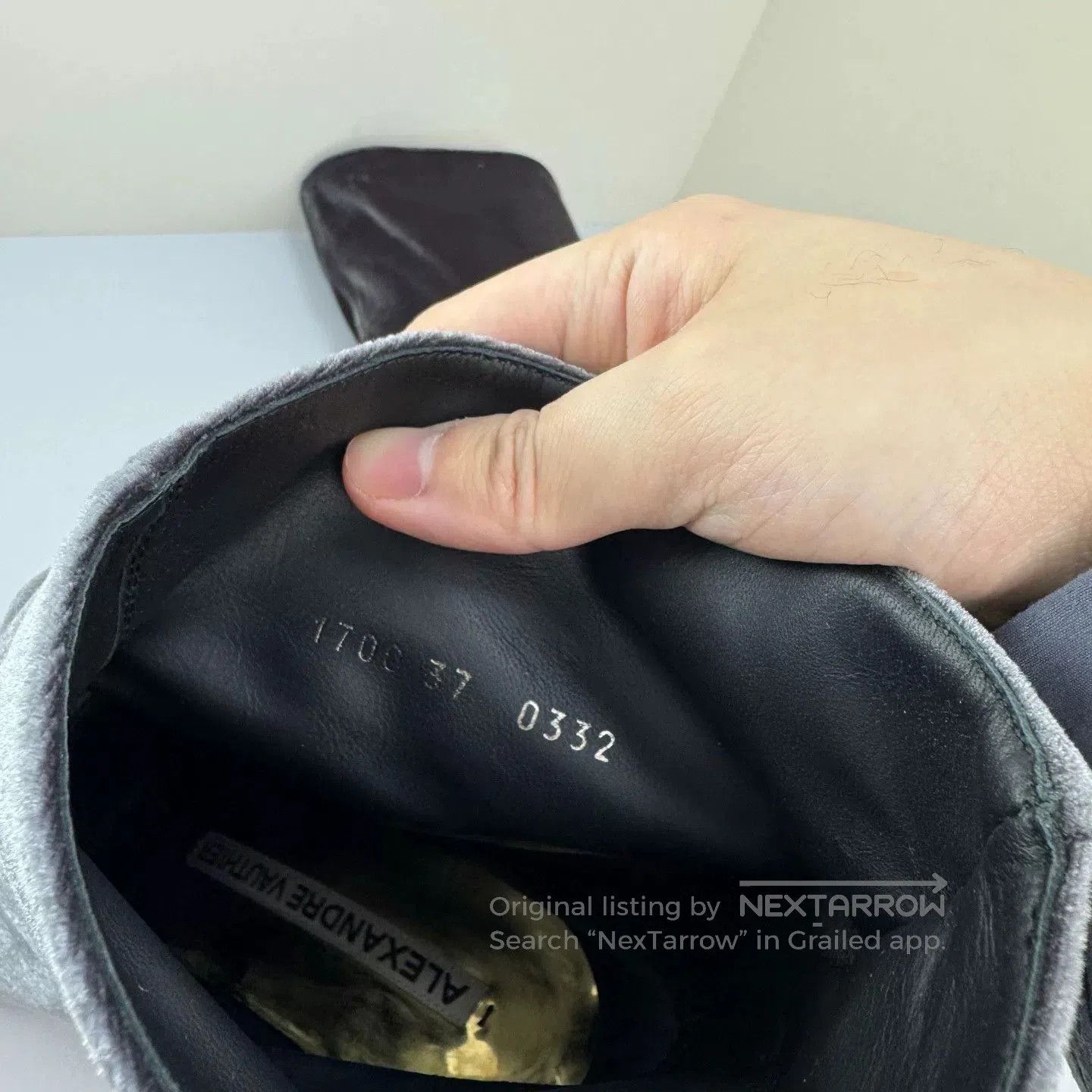 Alexandre Vauthier Alexandre Vauthier Gray Velvet High Heels. Size US 6 / IT 36 - 7 Thumbnail