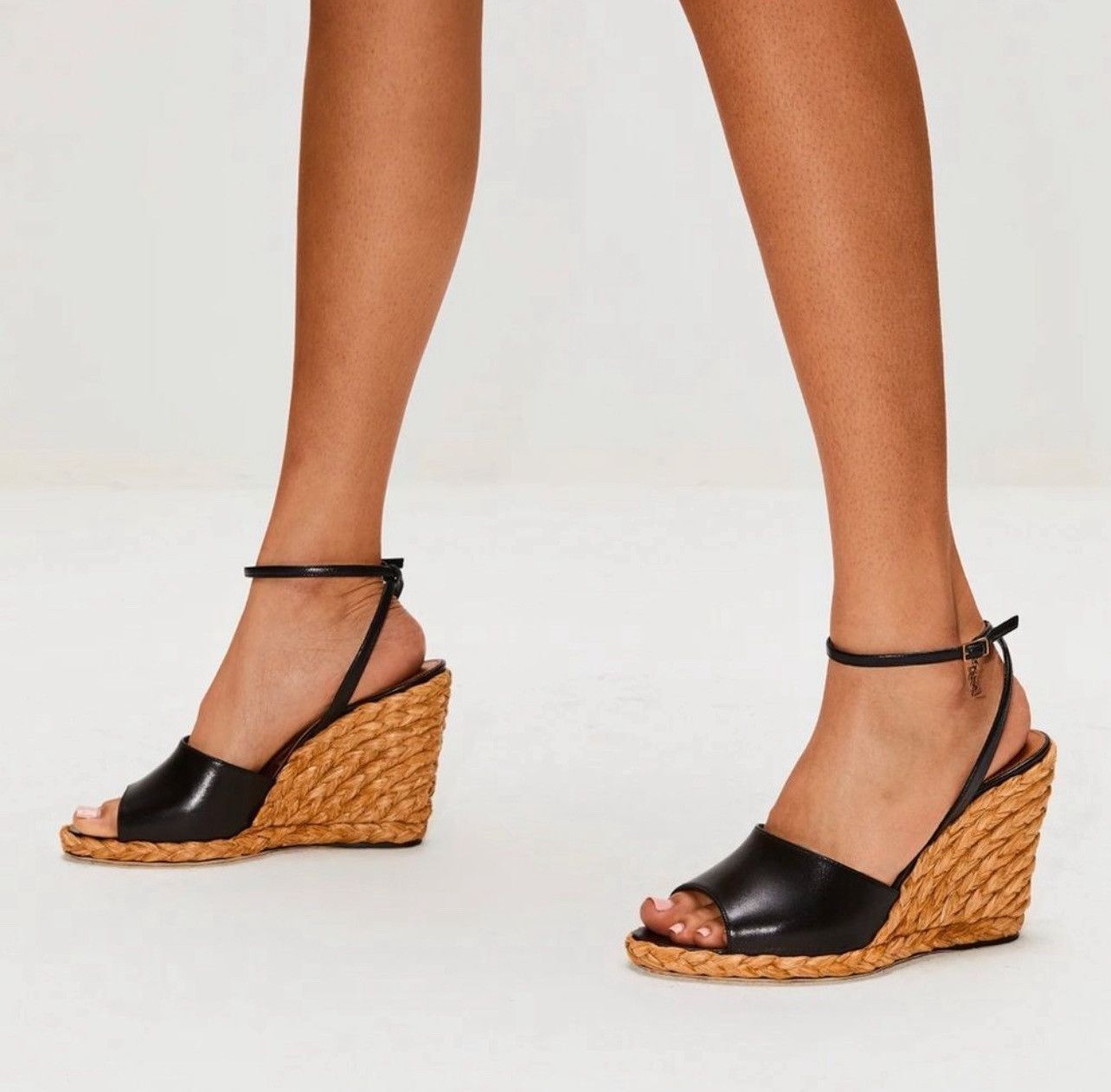 Yves Saint Laurent Saint Laurent leather espadrille wedge sandals size 38 Size US 8 / IT 38 - 3 Thumbnail