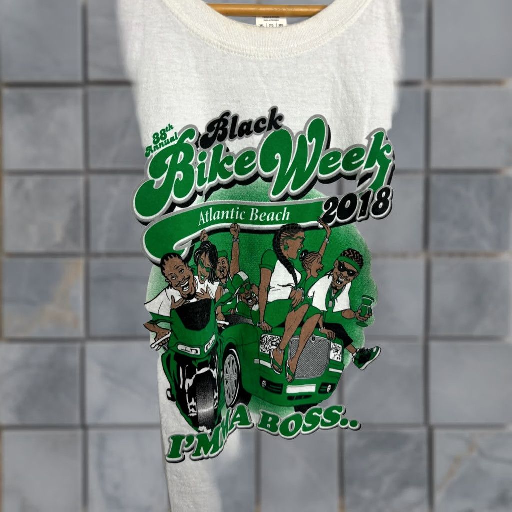 Gildan Biker T-Shirt Atlantic Beach 2018 Bike Week Imma Boss 3XL Men Size US XXL / EU 58 / 5 - 1 Thumbnail