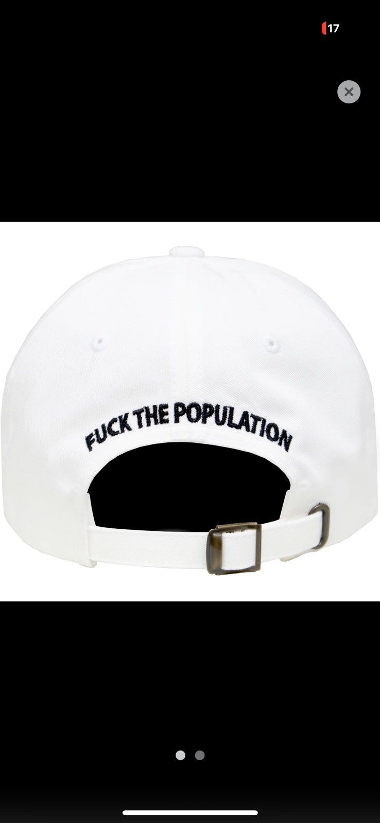 Fuck The Population Ftp 6 pannel time piece hat Size ONE SIZE - 2 Thumbnail