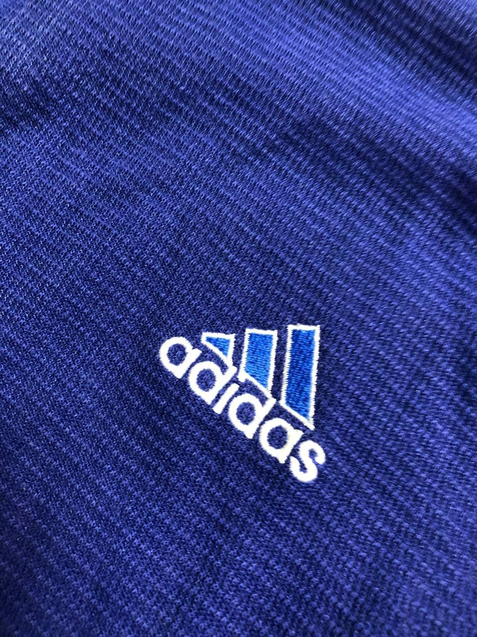 Adidas Vintage Blue Football Adidas Collar Polo Shirt Size US L / EU 52-54 / 3 - 3 Thumbnail