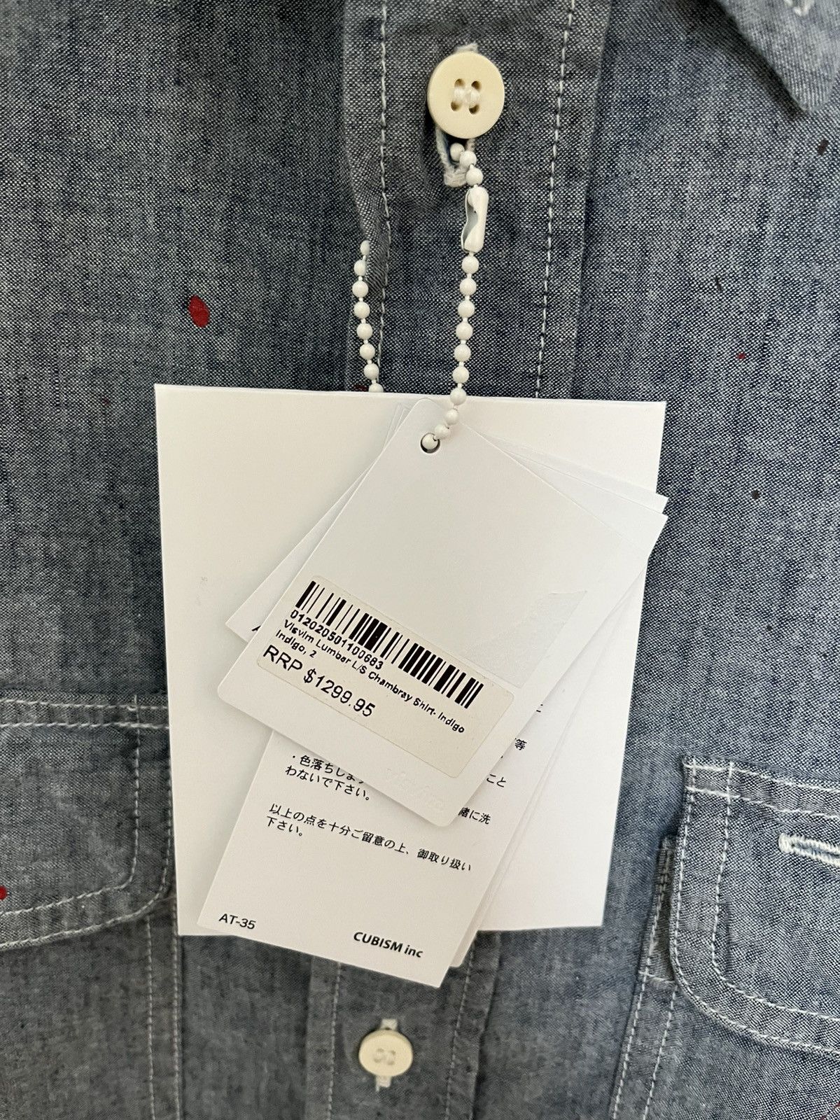 Visvim Lumbar chambray shirt indigo Size US M / EU 48-50 / 2 - 2 Thumbnail