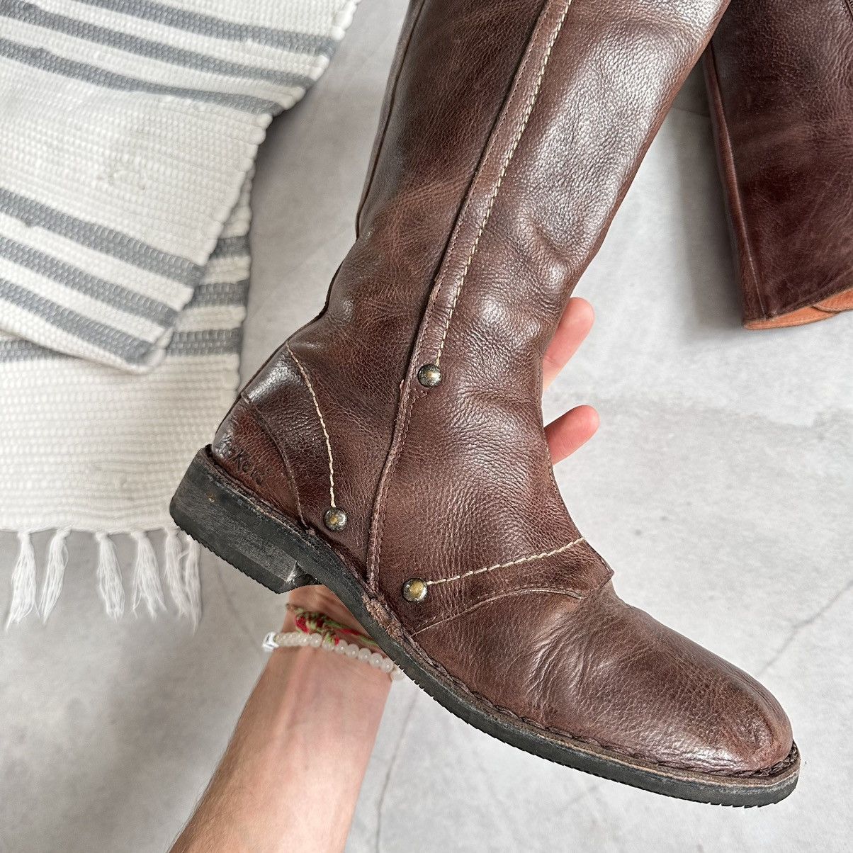 Marithe + Francois Girbaud 00s Kickers Boxing Biker Boots Moto Sneakers Bikkembergs Ash Size US 8 / IT 38 - 10 Thumbnail