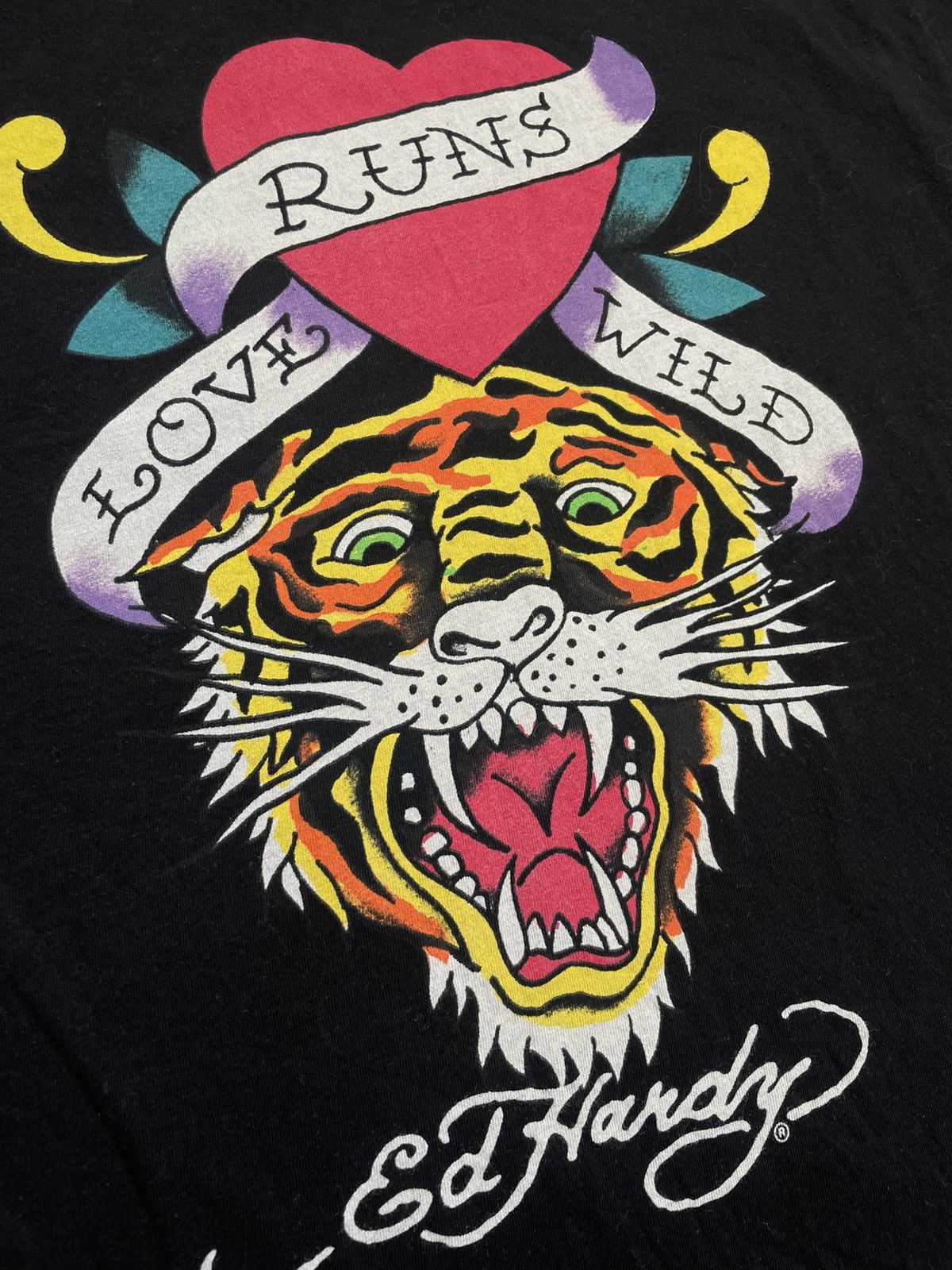 Christian Audigier Rare Ed Hardy Love Runs Wild Sleepwear Tattoo Tee Y2k Punk Size US M / EU 48-50 / 2 - 5 Thumbnail