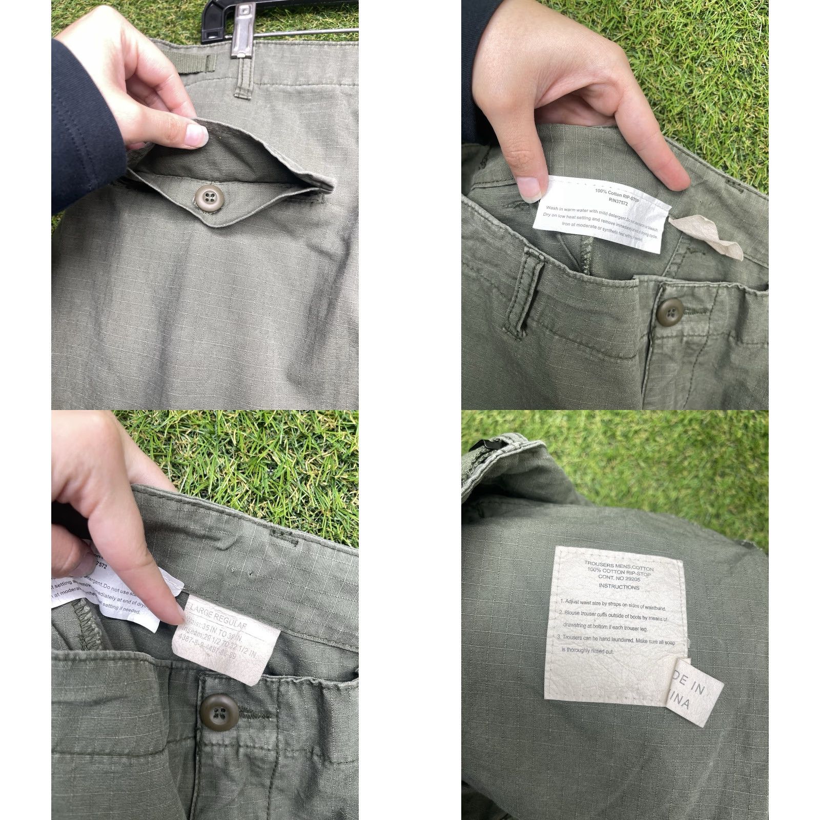 Vintage 5.11 Tactical Pants Mens Large Regular Taclite Green Cargo Work Ripstop 90s 511 Size US 33 - 9 Thumbnail