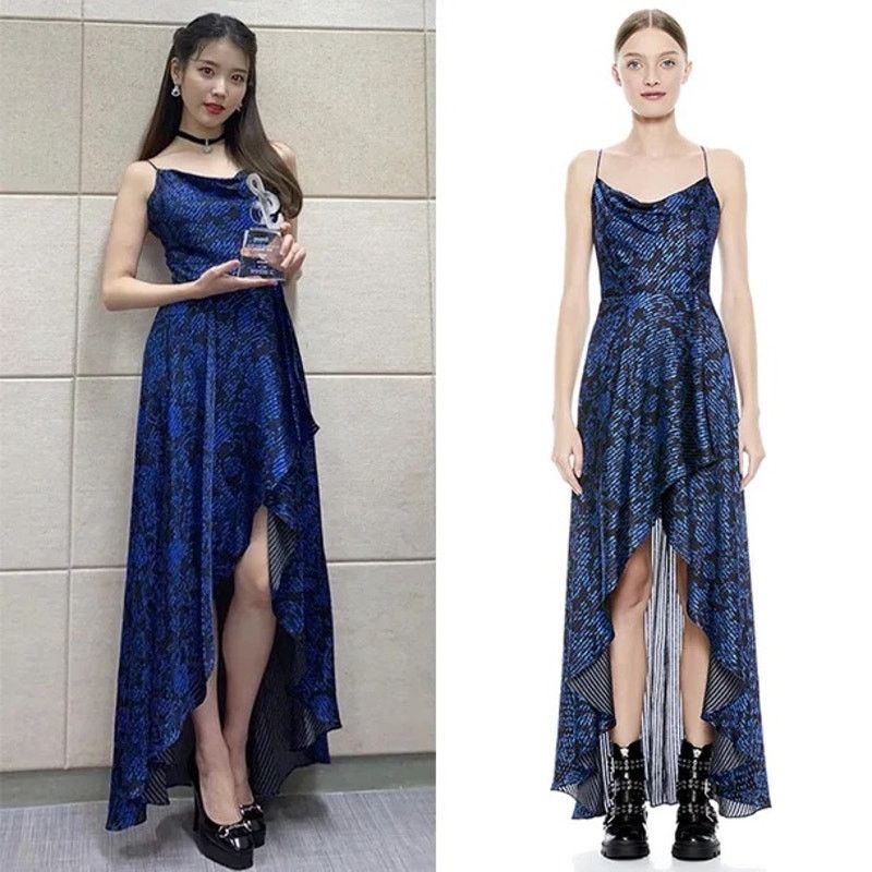 Alice + Olivia Alice + Olivia Christina Dress Size 6 dramatic blue black Size M / US 6-8 / IT 42-44 - 3 Thumbnail