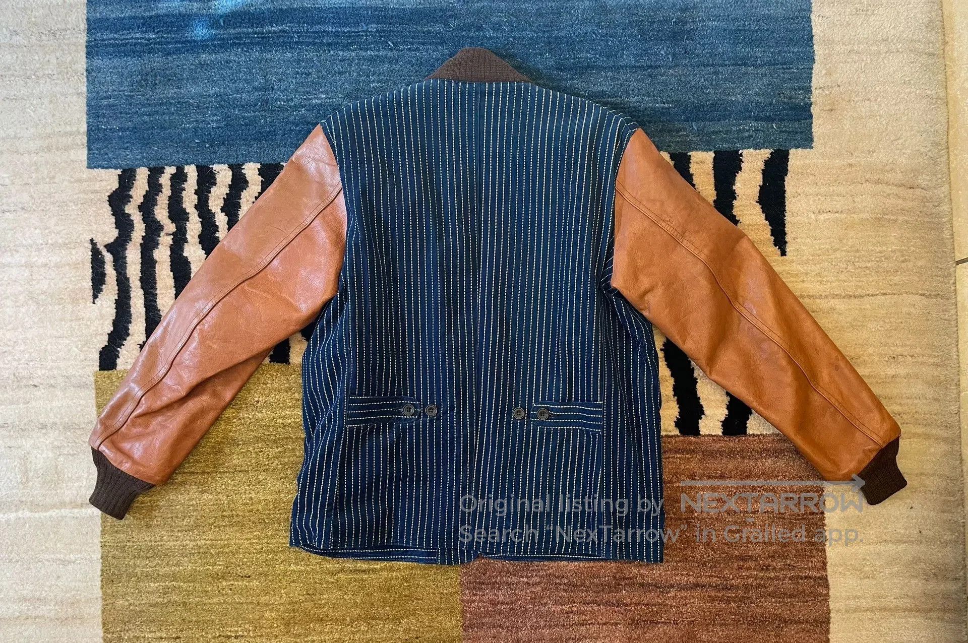 Sugar Cane Sugar Cane Horsehide Sleeve Wool Jacket. Size US XL / EU 56 / 4 - 7 Thumbnail