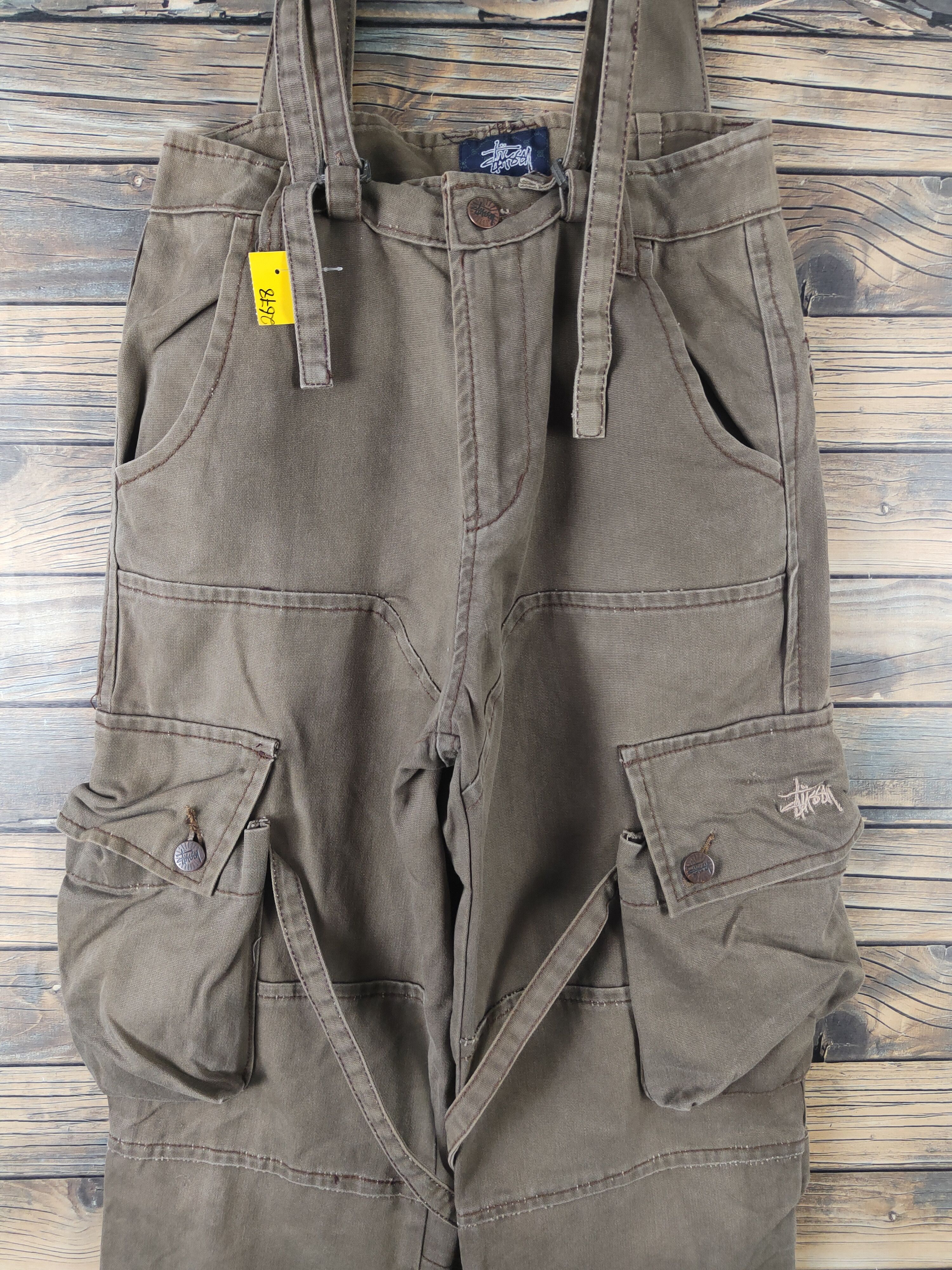 Stussy DL Stussy Olive Multipocket Tactical Jumpsuits #2678 Size US 27 - 6 Thumbnail