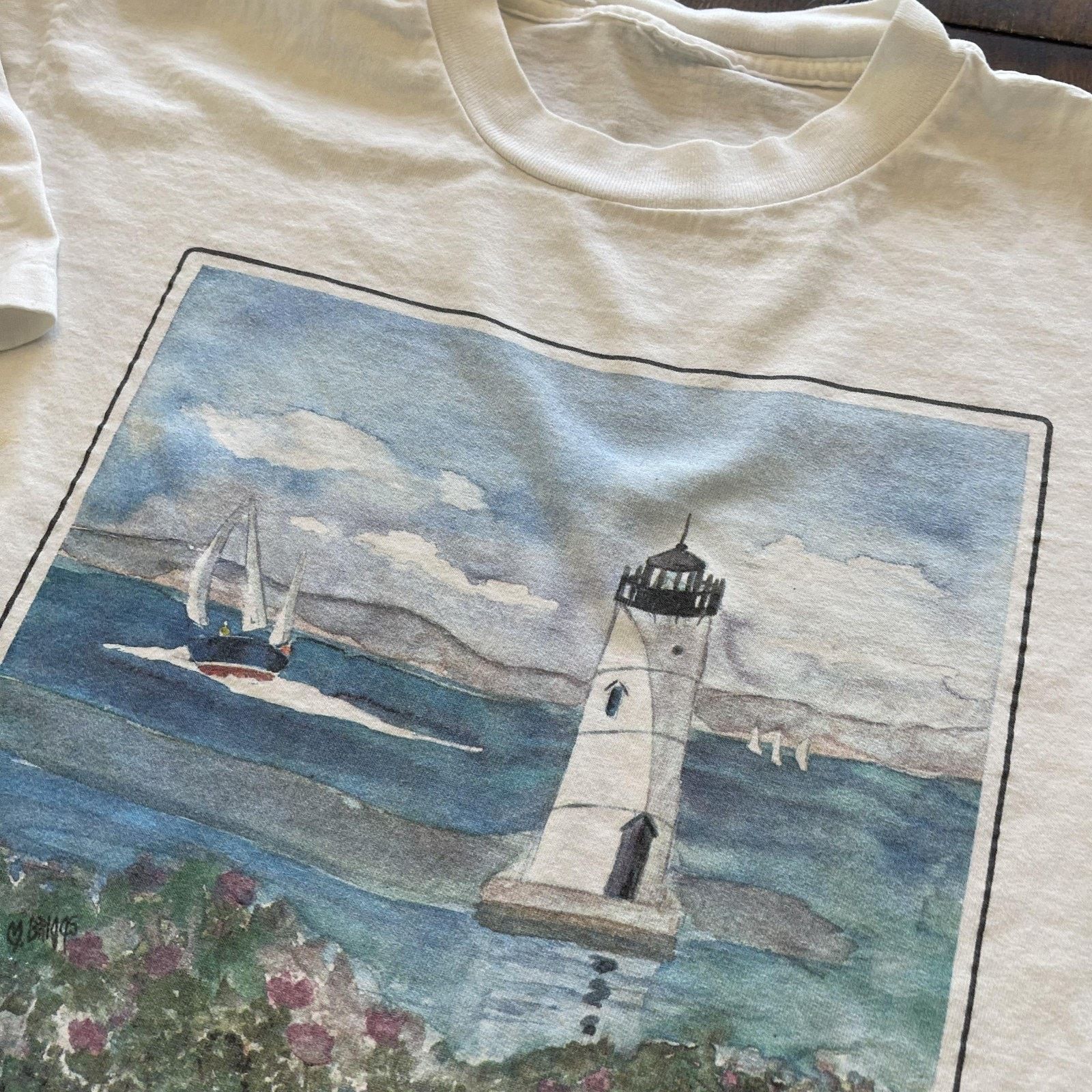 Other Martha's Vineyard Shirt M Lighthouse Sailboat Graphic Tee Size US M / EU 48-50 / 2 - 5 Thumbnail