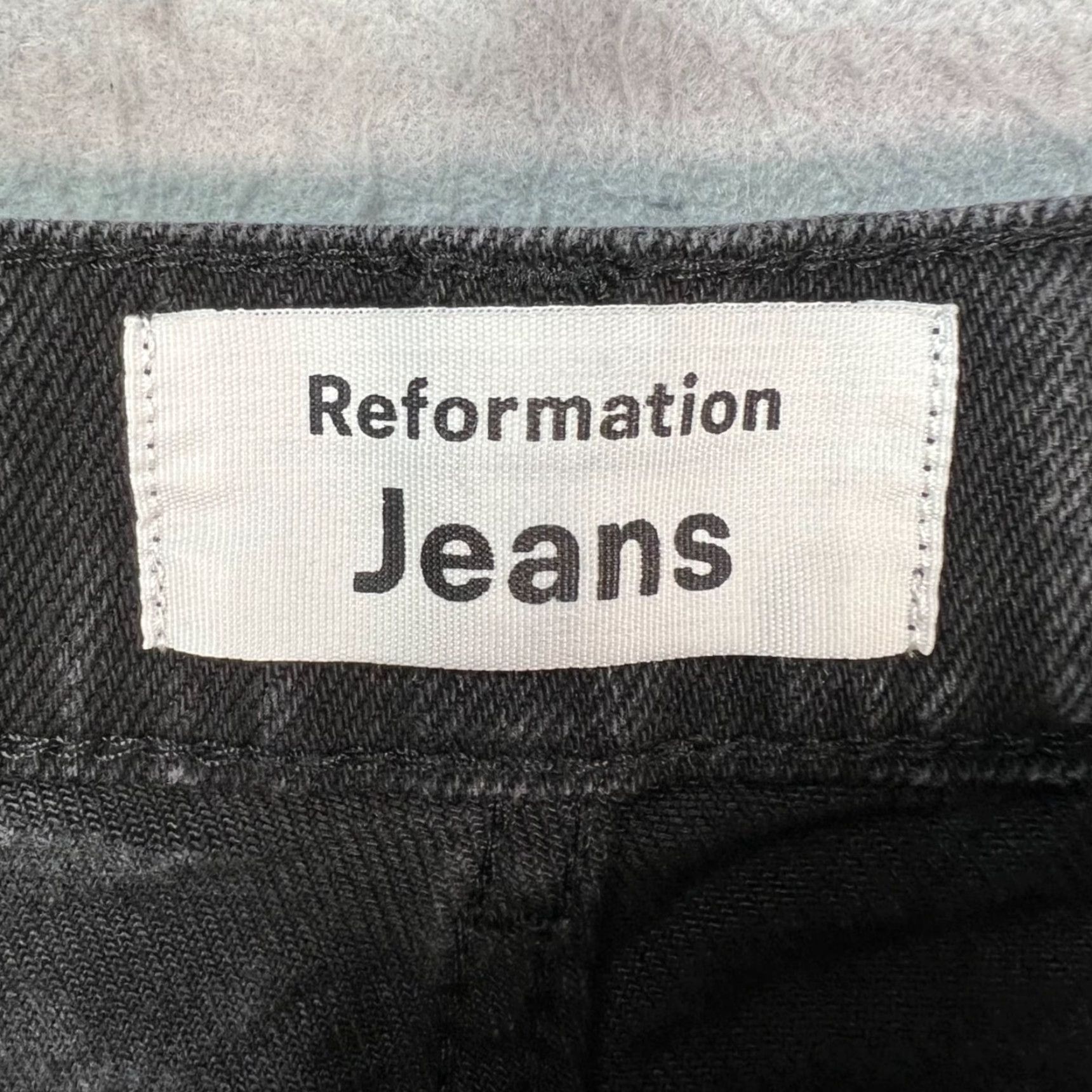 Reformation Reformation Jeans Black Denim Straight Leg 26 Womens Adults Regular 5-Pocket Inseam 28 High Rise Vintage No Size 26" / US 2 / IT 38 - 3 Thumbnail
