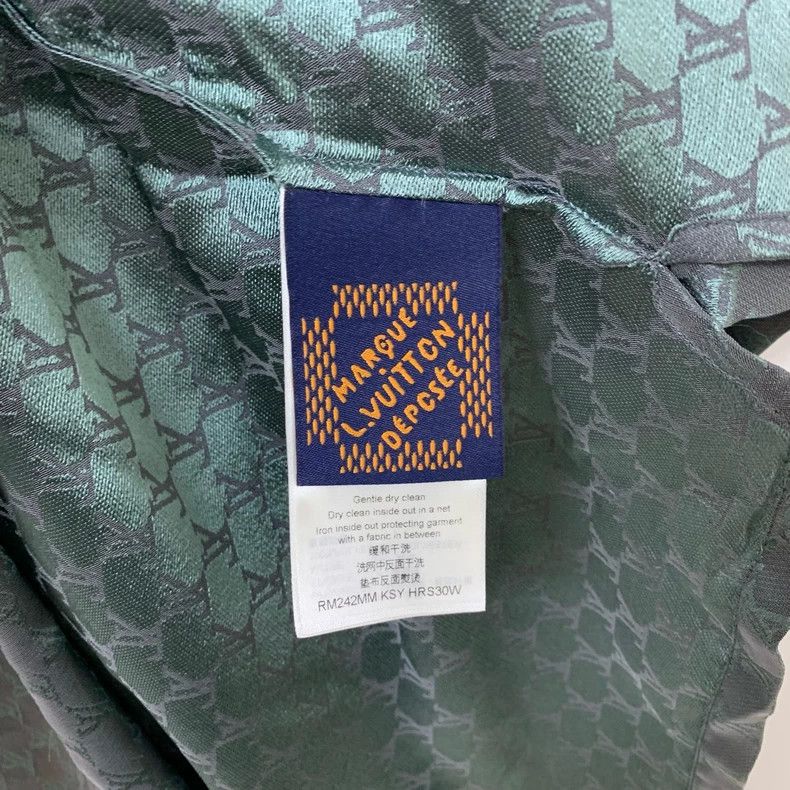Louis Vuitton Louis Vuitton size 5l Full logo jacquard Cuban collar short Size US M / EU 48-50 / 2 - 3 Thumbnail