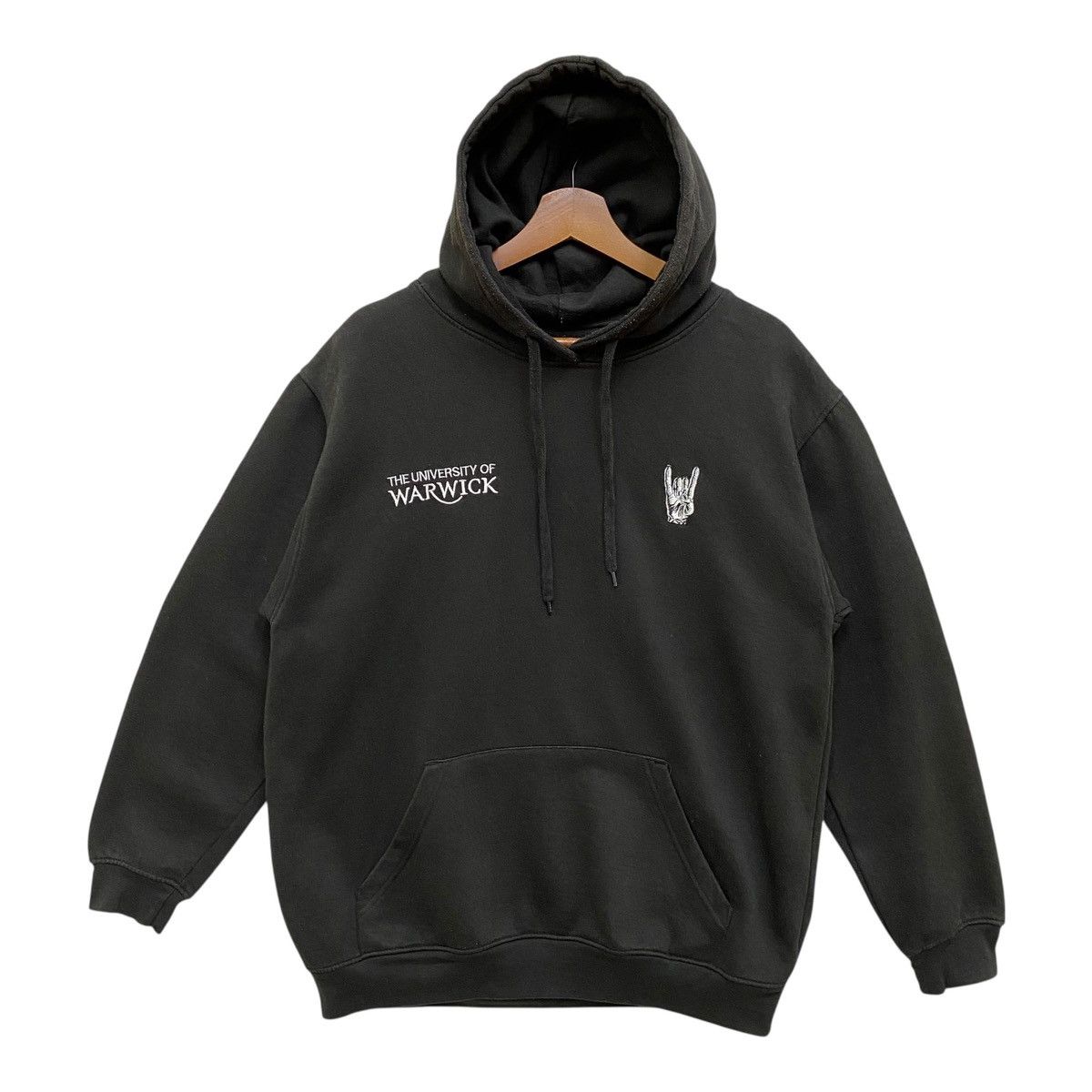 Vintage University of Warwick Black Hoodie Official College Size M Size US M / EU 48-50 / 2 - 1 Thumbnail