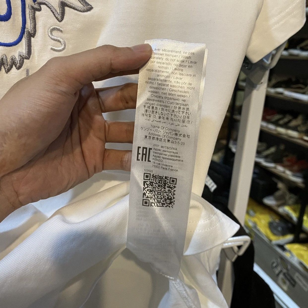 Kenzo KENZO Paris Tiger Embroidered Logo T-Shirt Tee White/Blue Size US S / EU 44-46 / 1 - 14 Thumbnail